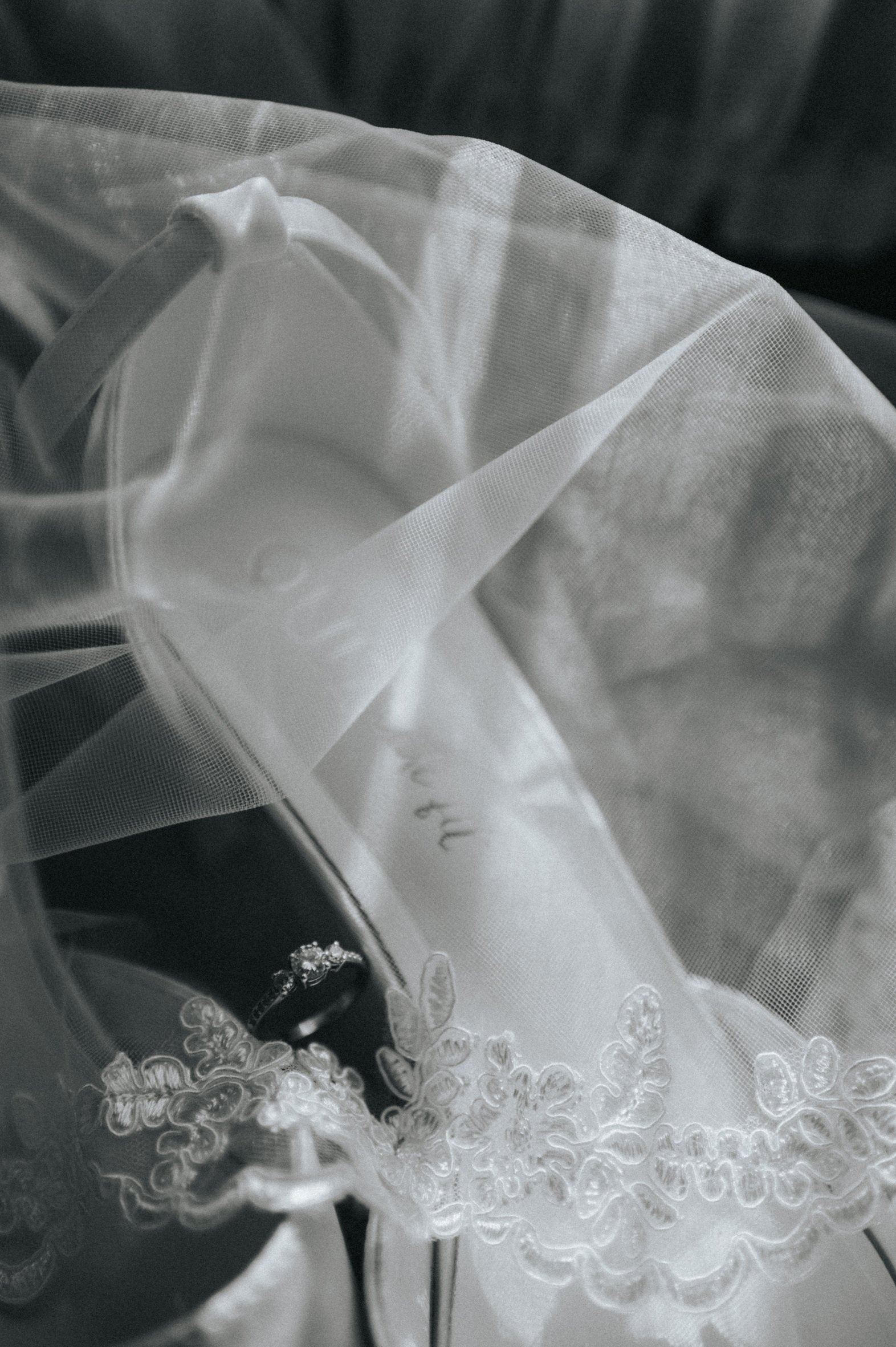brides wedding ring and shoes