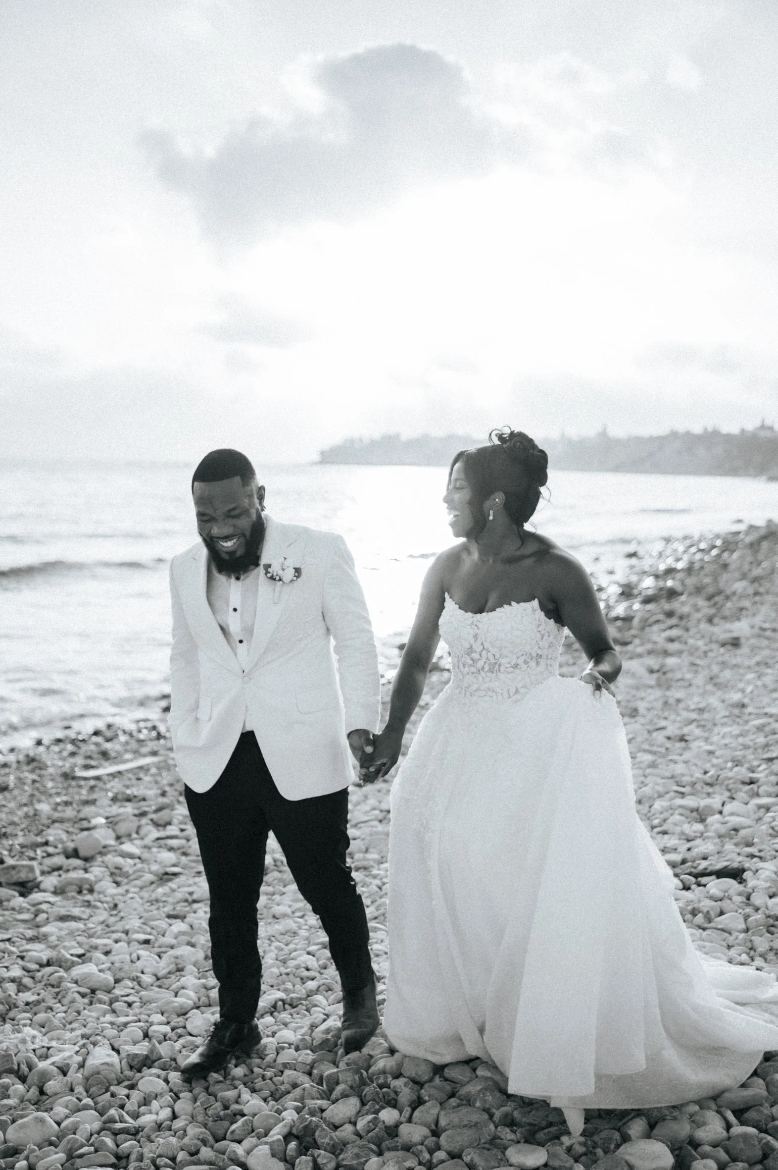 couple walking along the beach in Paphos