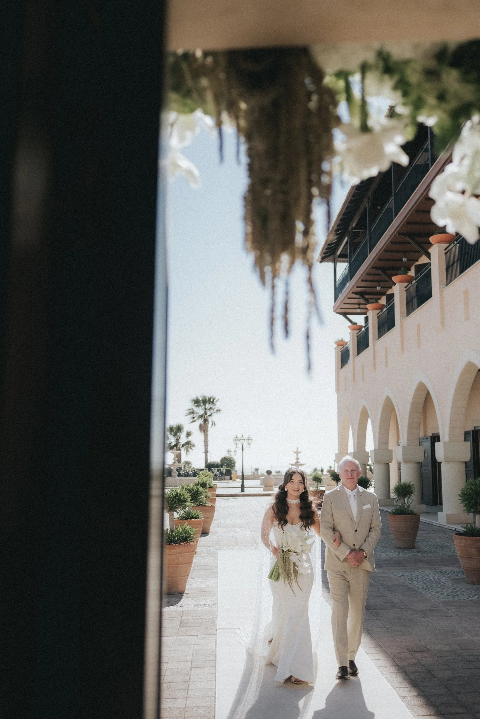 Bride getting ready at the Elysium Hotel