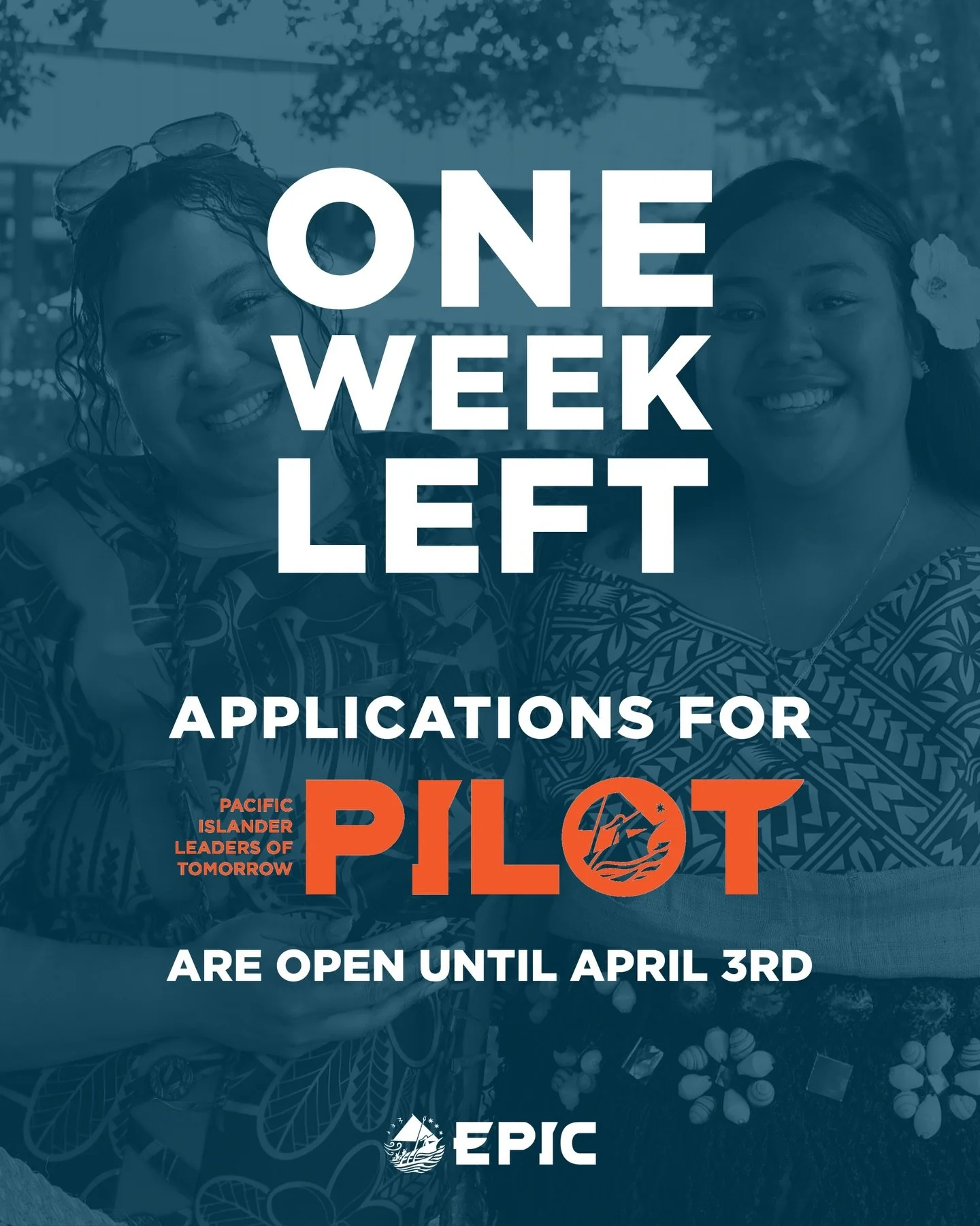 🗣️One week left for applications! Are you an undergraduate or recently graduated NHPI student based in California and passionate about advocating for your community? Apply for our leadership development program, Pacific Islander Leaders of Tomorrow 