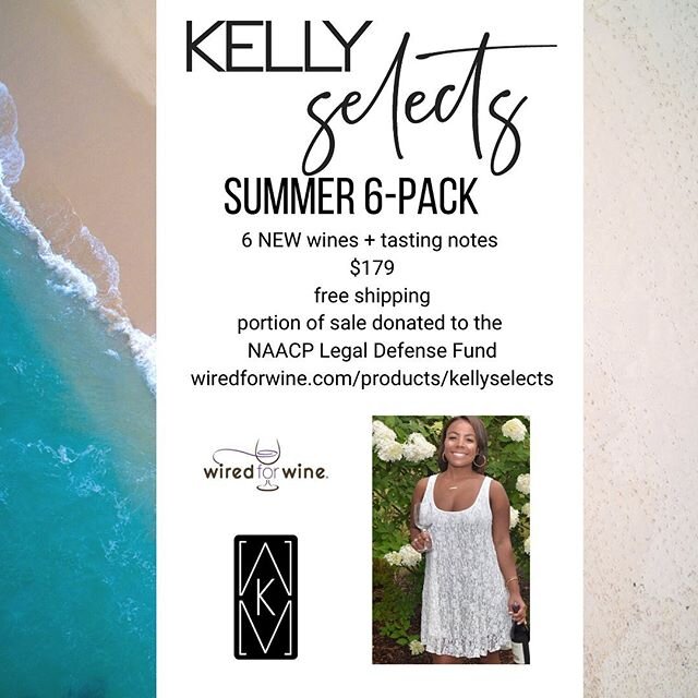 My friends are amazing. @kells01 just released her summer 6 pack of wines with @kellyselects and you don&rsquo;t want to miss out.⁣
⁣
Kelly and I are going to be Live on Thursday, July 2 at 7:00pm to chat about her current selections. ⁣
⁣
[Link in pr