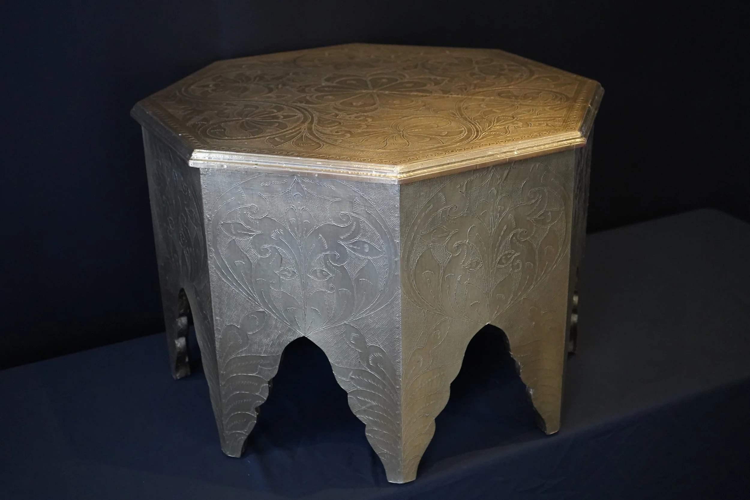 Carved Gold Octagon Table