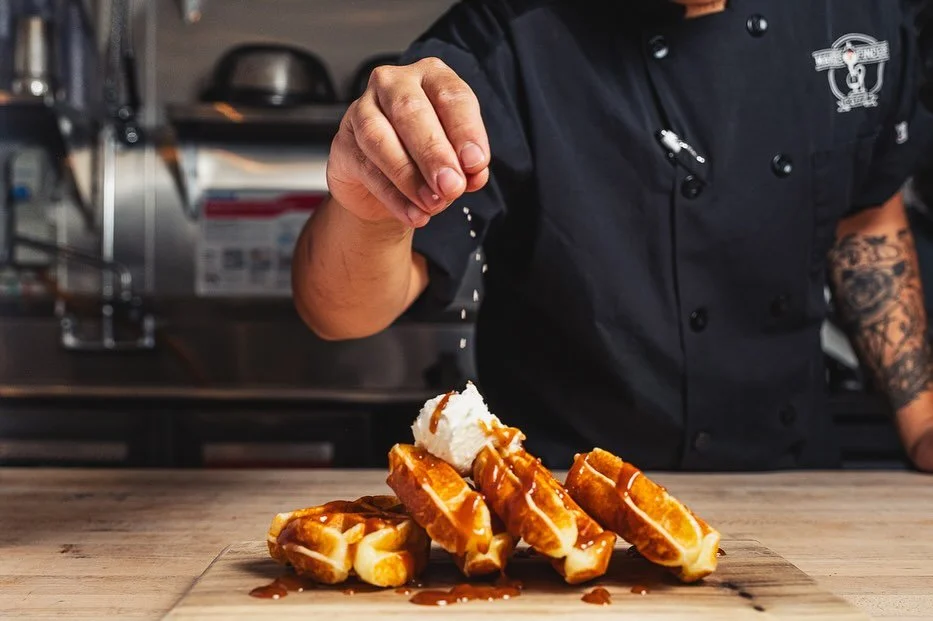 Have you tried our new Special? 😋 🦥 

Introducing our beloved classic with a yummy twist! 

Our Pandebono Waffle 🧇 is made Fresh To-Order with 4 delicious pieces of our traditional Colombian 🇨🇴 recipe, a side of Whipped Cream Cheese 🥯 and a Swe