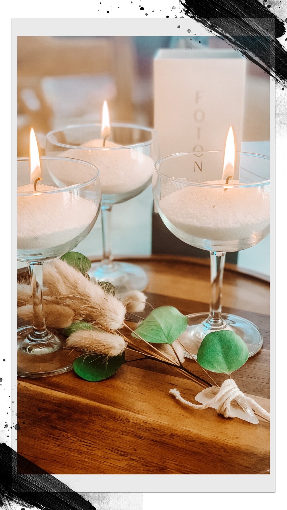 How are you styling your holiday centerpiece? Pearled candles are a mo