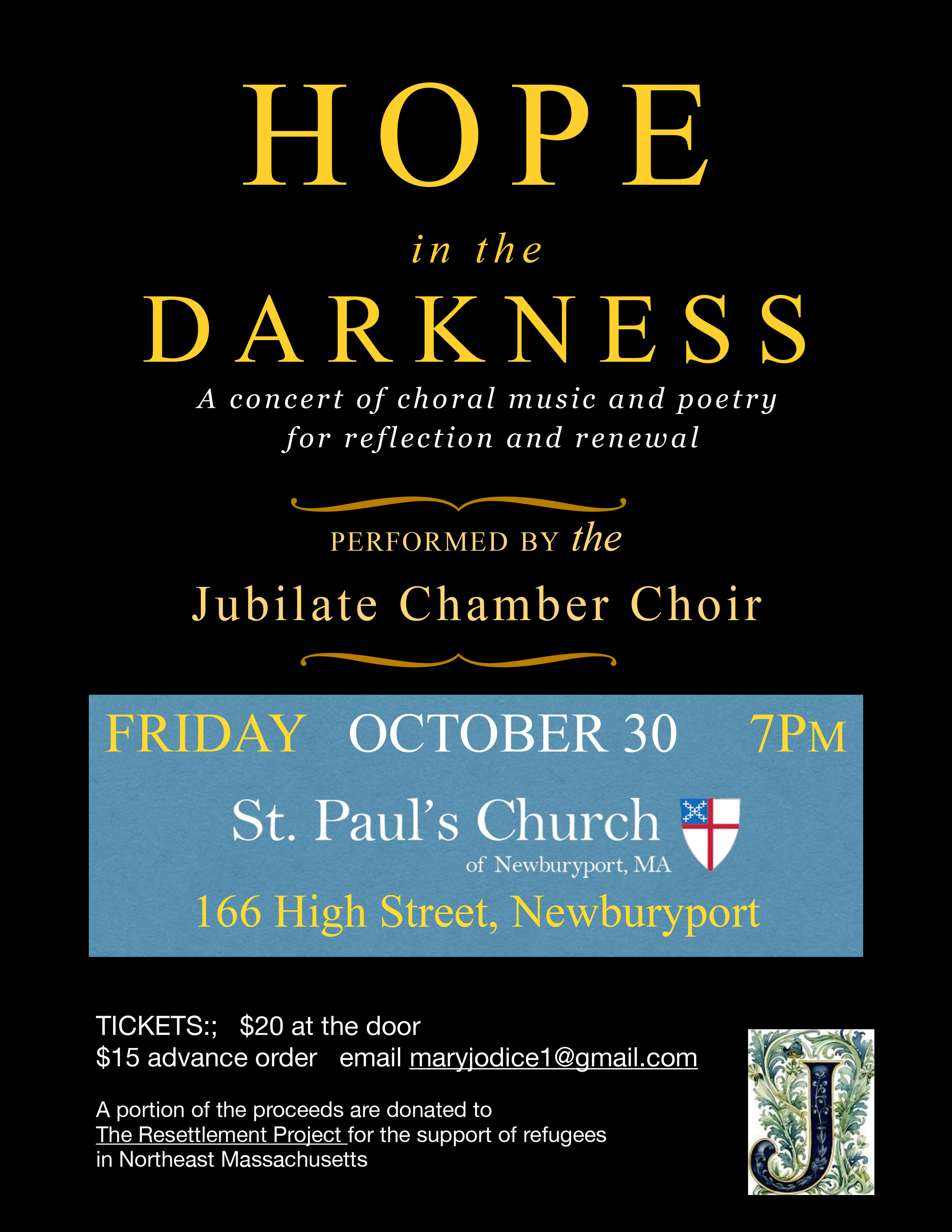 Hope In The Darkness Jubilate Concert