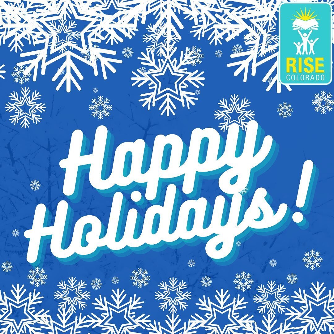 To everyone celebrating, Happy Holidays from the RISE Team! See you in the new year and wishing everyone a safe, happy, and joyous holiday season.