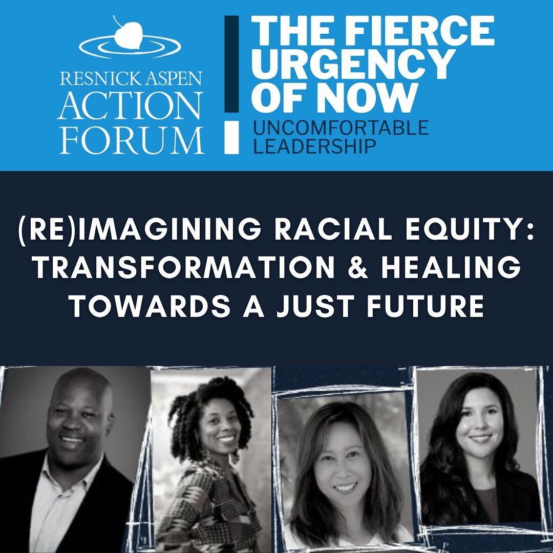 In the midst of great trauma and national upheaval, how do we imagine a society rooted in racial justice, systemic equity, and liberation for all, and where individuals emerge through catalytic shifts whole and healed?

Yesterday, the @aspeninstitute