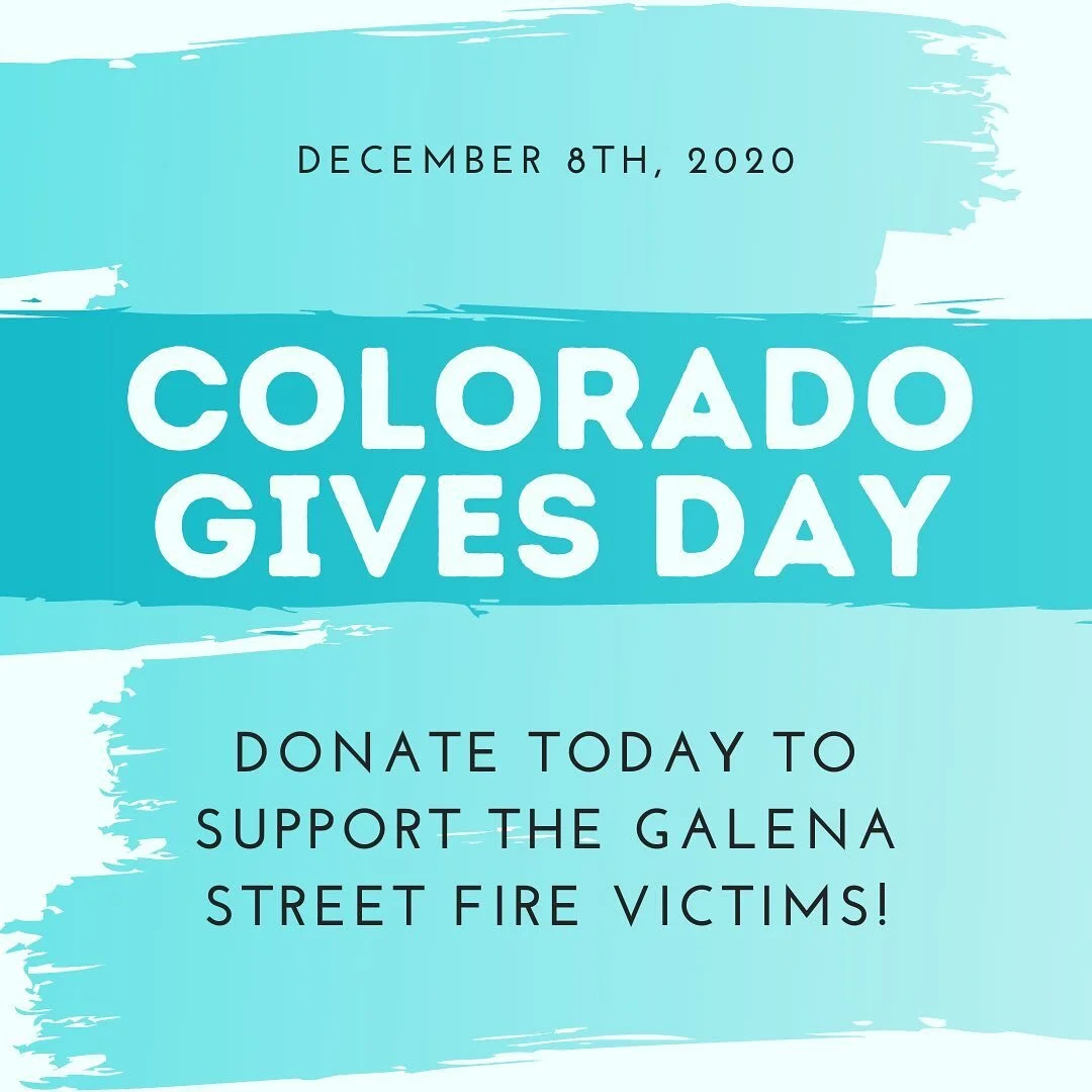 Colorado Gives Day is coming up on Tuesday, December 8th! It&rsquo;s the giving season, and RISE is giving back too. This year, your donation will go directly to the victims of the Galena Street Fire. Go to the link in our bio to donate today and giv