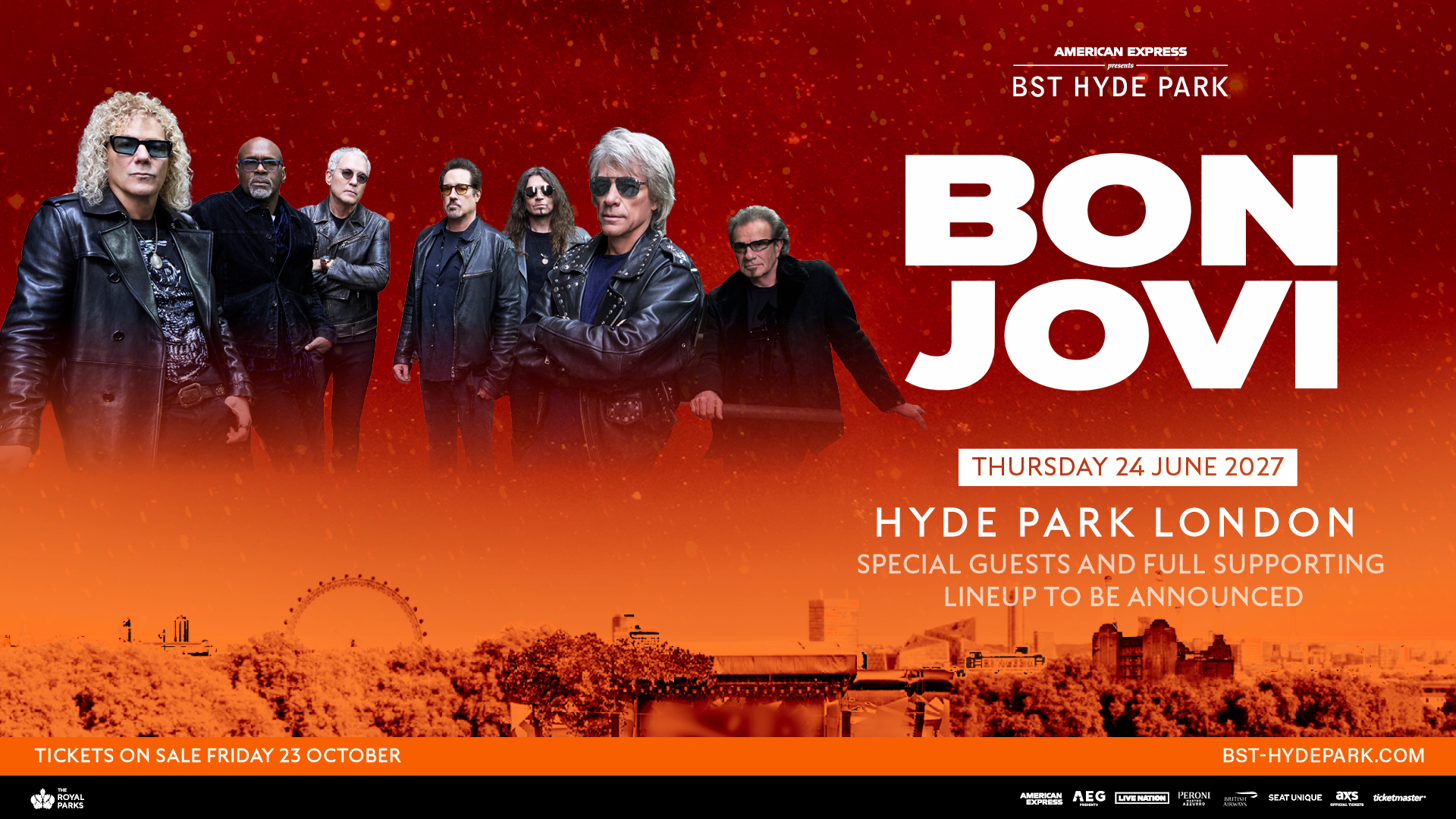 Bon Jovi Announced As First BST Hyde Park 2027 Headliner