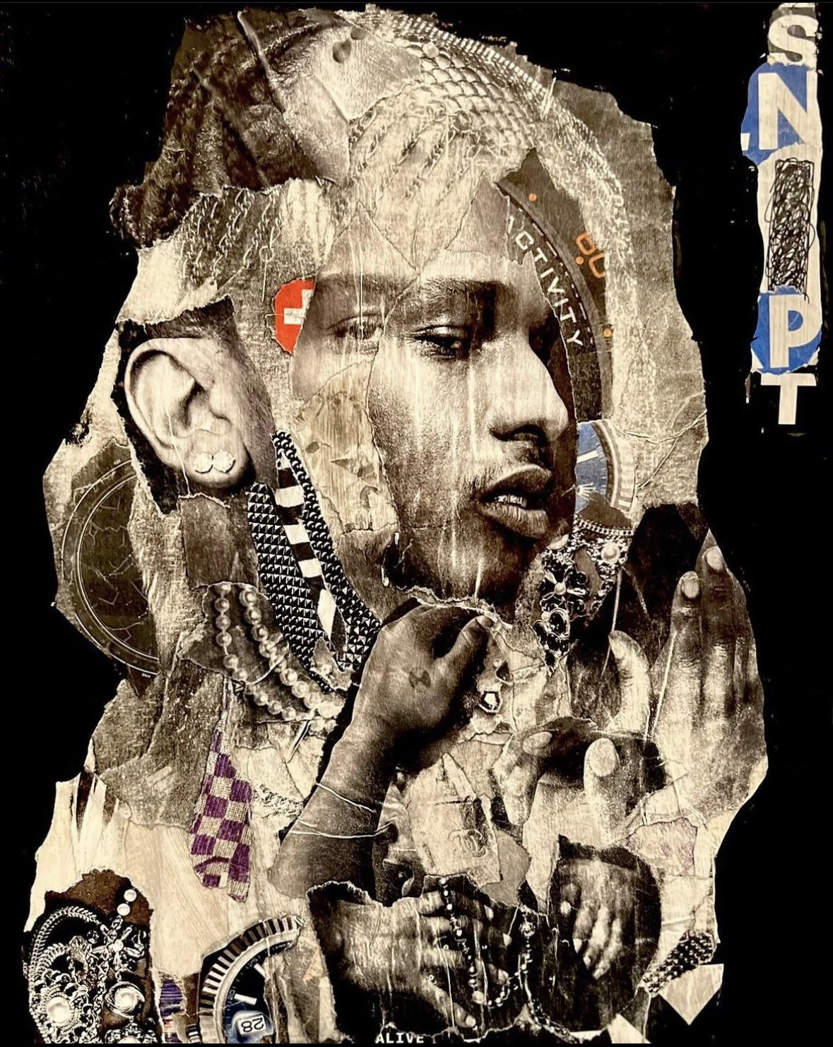 ASAP Rocky Collage Portrait