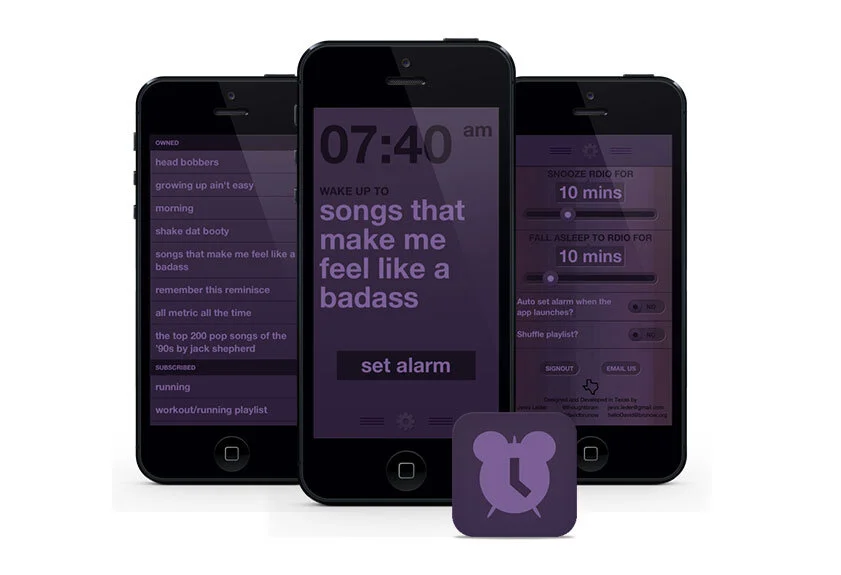 Wake Up, powered by Rdio - alarm clock app