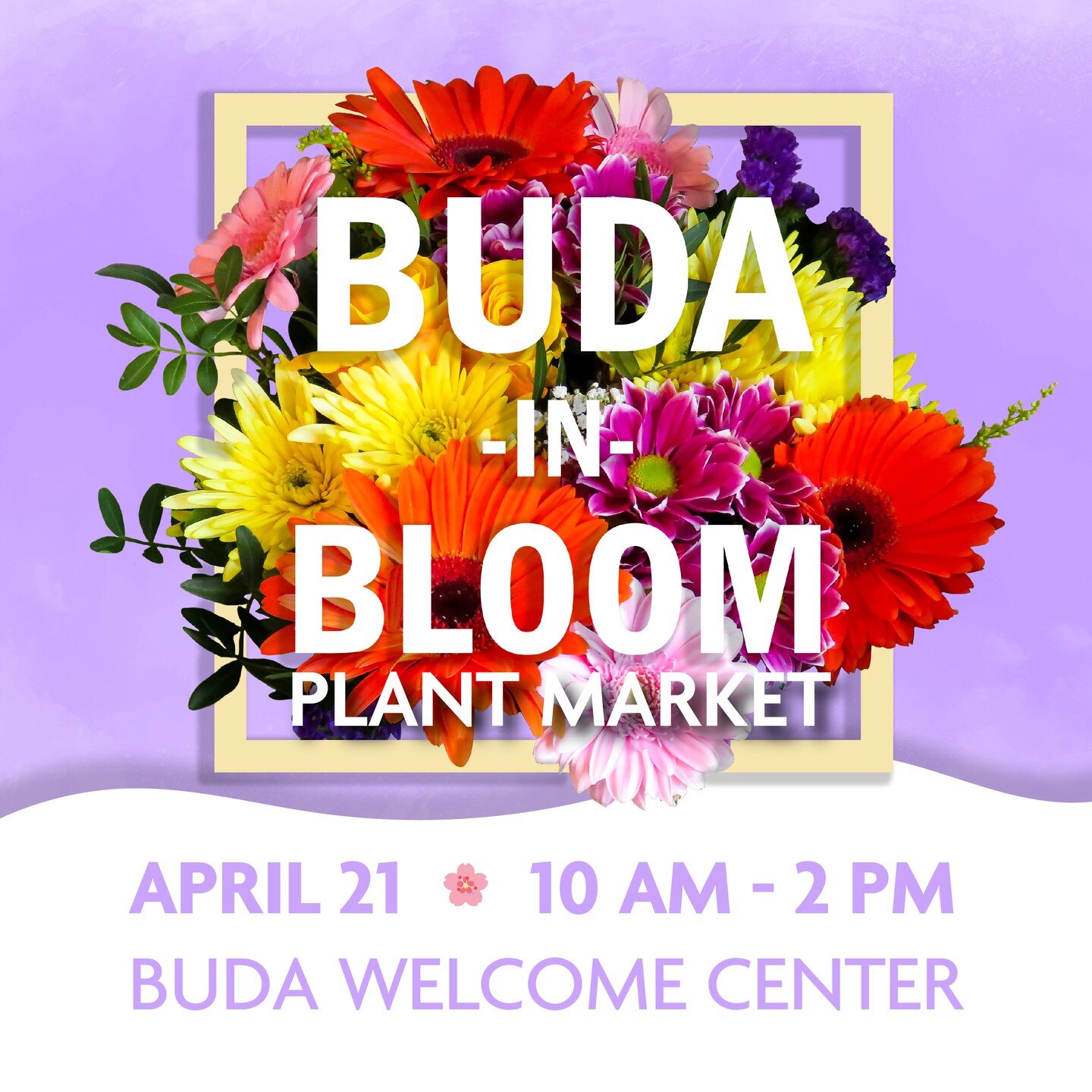 It's National Plant A Flower Day!🌹🌷

If Spring has caught you by surprise and you're not ready to get out your gardening gloves just yet, our Buda in Bloom plant market is just around the corner on April 21. Mark your calendars!
