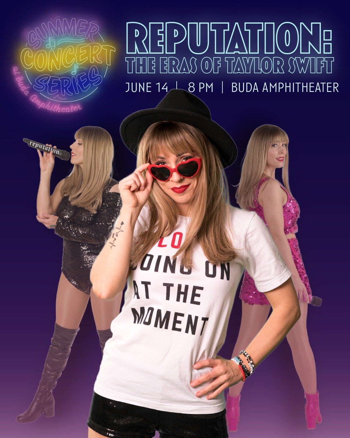 🎤 Are you ready for it...?

Our Summer Concert Series opens Friday, June 14 with Reputation: The Eras of Taylor Swift&mdash;a tribute show that&rsquo;ll have you screaming, crying, and dancing like it's 1989. 💃🪩

This Dallas-based band of five har