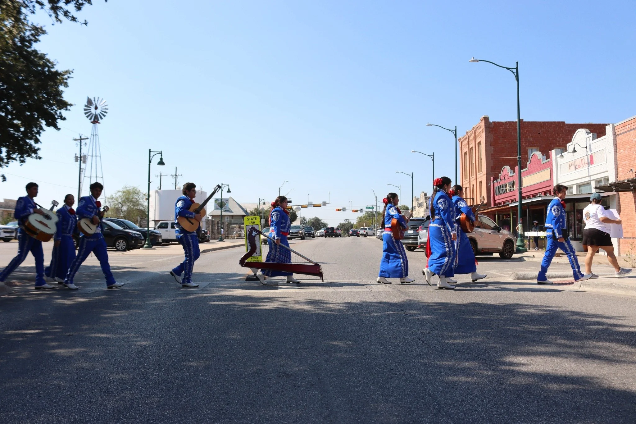 On October 2, our Community Relations and Destination Services team surprised downtown businesses with a lively performance from Hays High School&rsquo;s Mariachi Los Halcones! 🎺🎶

The students filled Downtown Buda with music and joy, sharing their