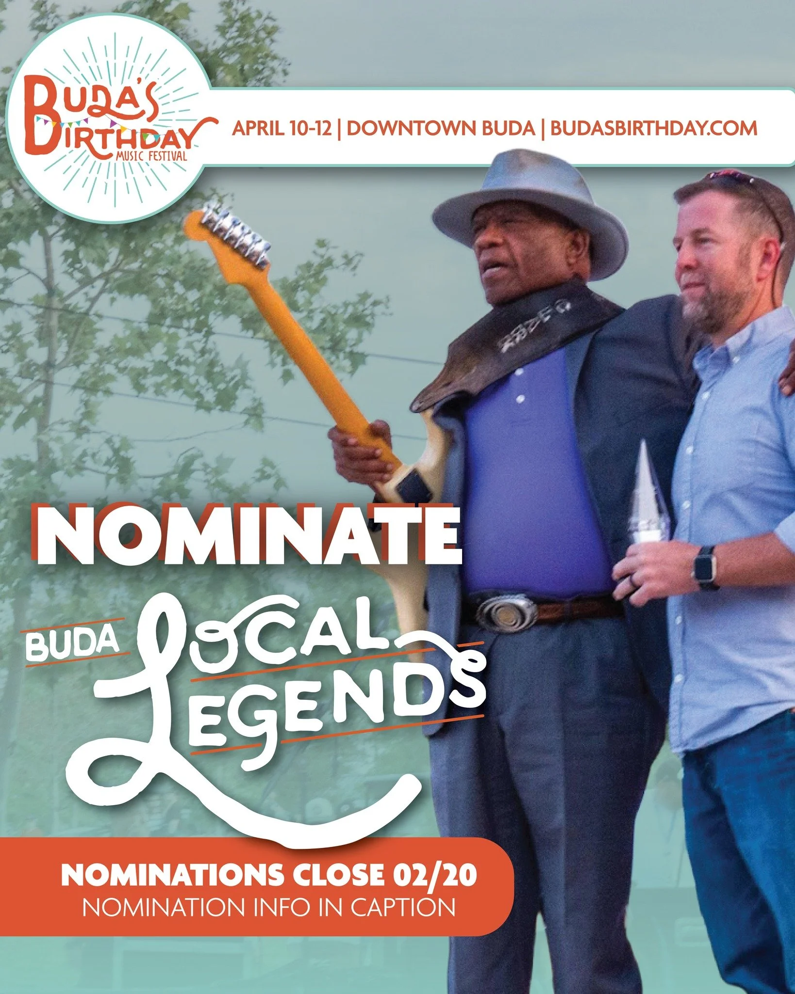 Every town has people who make it what it is. In Buda, we call them Local Legends.

Know someone who shows up, gives back, and makes Buda better? Nominate them for Buda Local Legends and help us recognize the people who help shape our community.

Hon