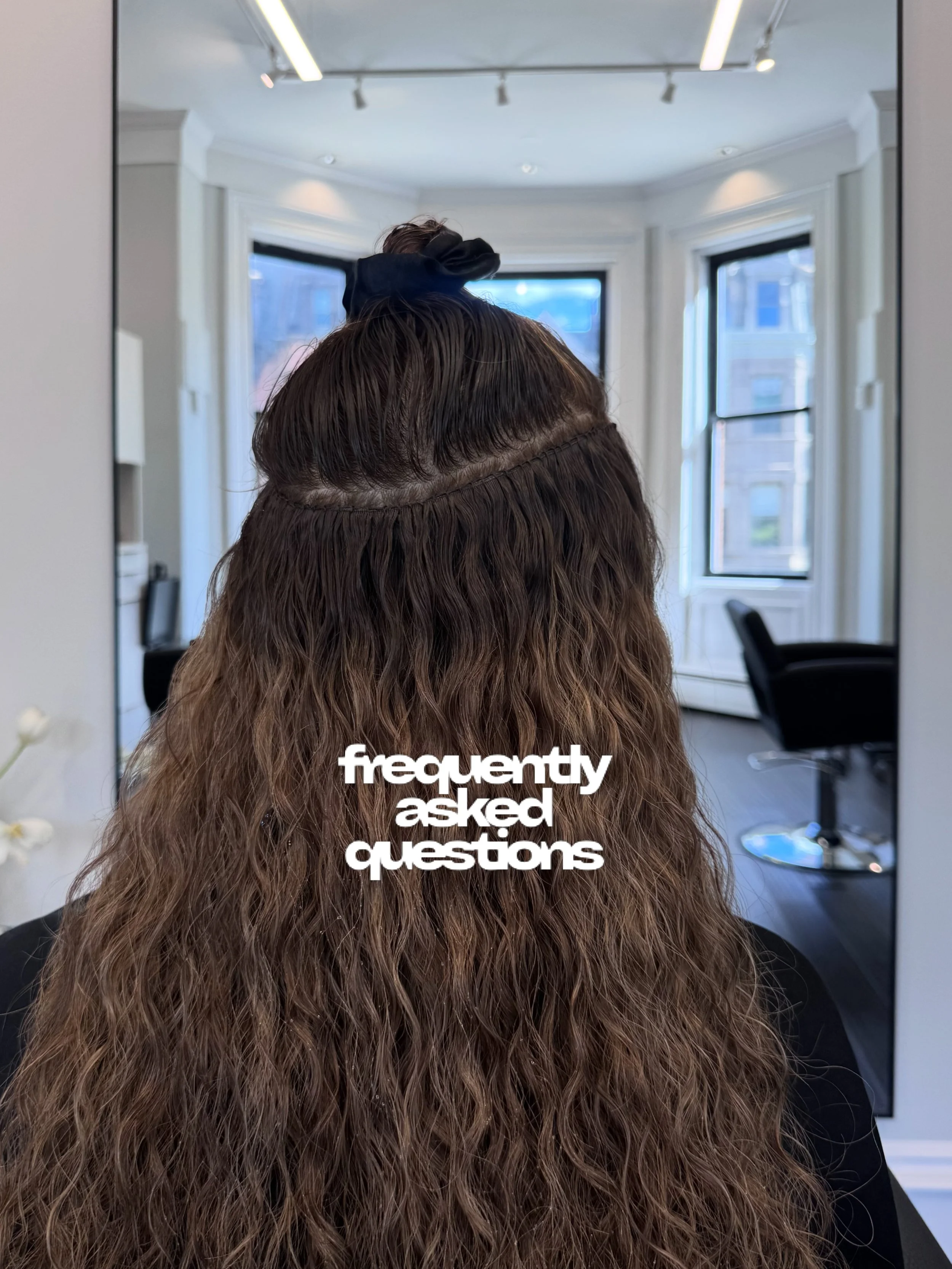 FAQ | IBE edition: I hear the same questions almost every day behind the chair 

1. &ldquo;Is my hair too fine for hair extensions?&rdquo;
No! Even fine hair can wear hair extensions. The truth is, as long as your density at the scalp can support the