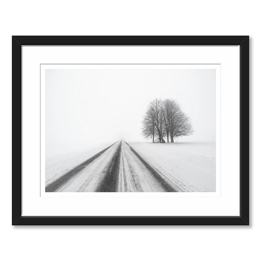 Framed print with passe-partout…