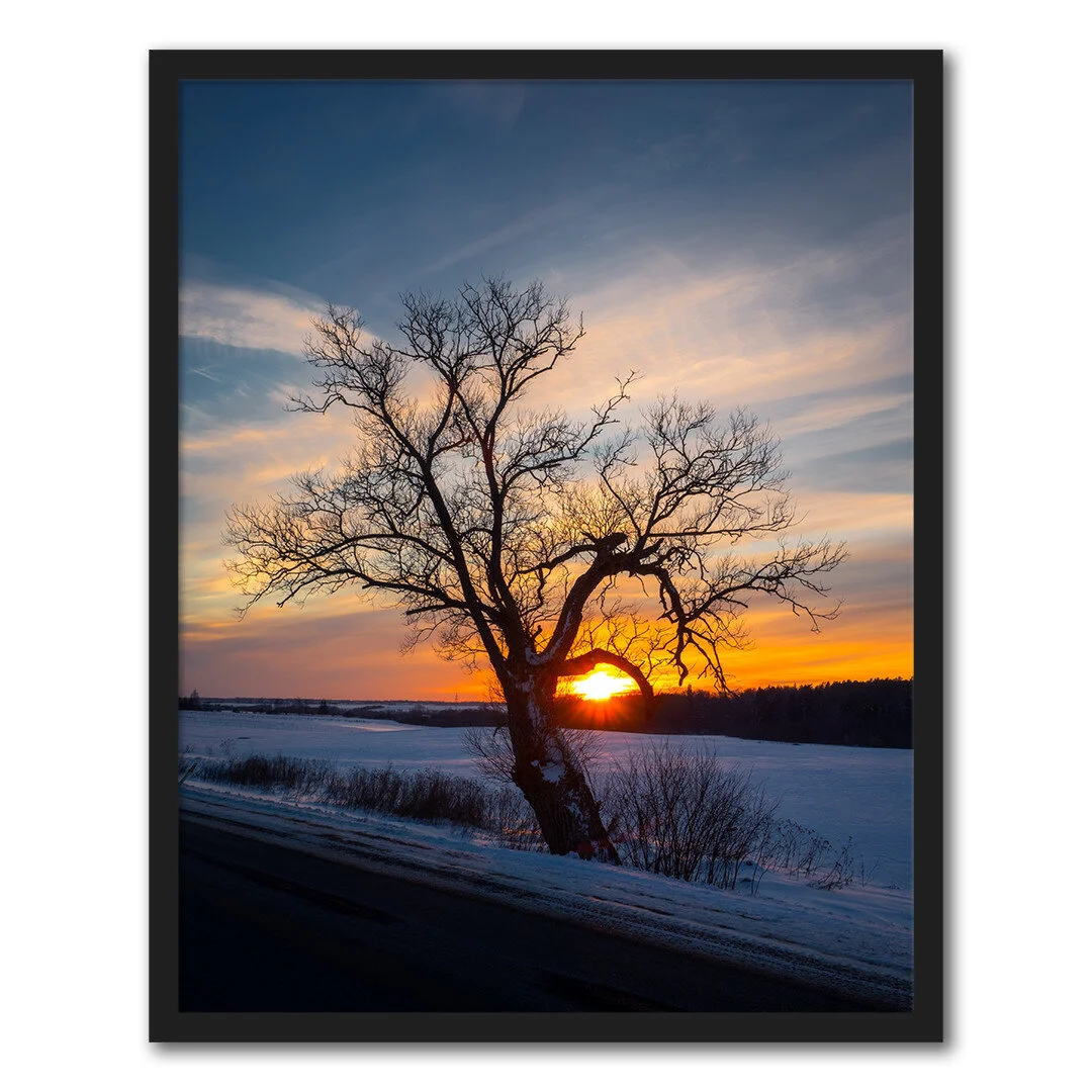Framed print in a solid frame…