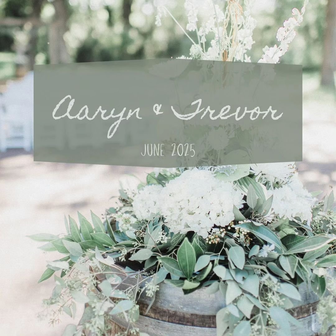 We want to officially welcome Aaryn and Trevor to the Stress-Free Weddings, Inc. family today.  In June 2025 we will be overseeing their backyard wedding.  Next week, we will be meeting with tent companies, and not too long after that, with @rollingh