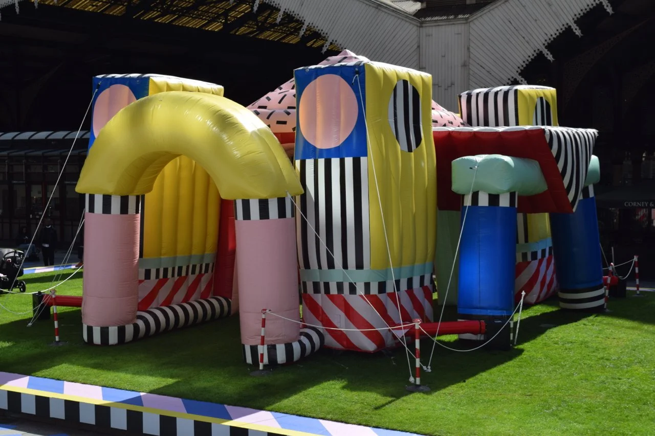 Two arty bouncy castles