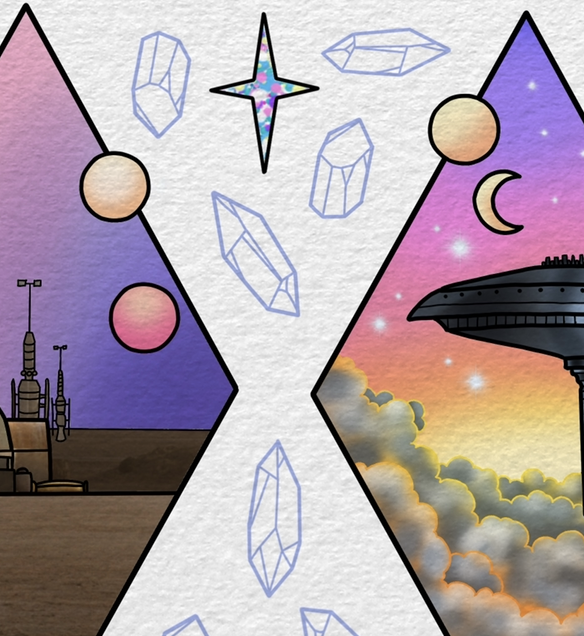 Stardust Tattoo flash design