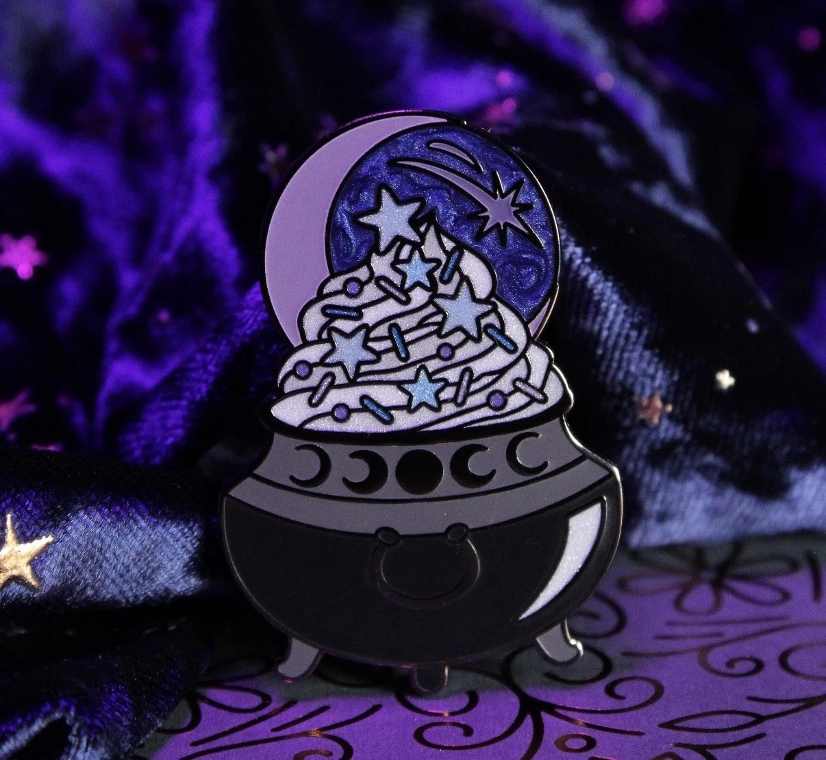 Winter Candy Cauldron Pin