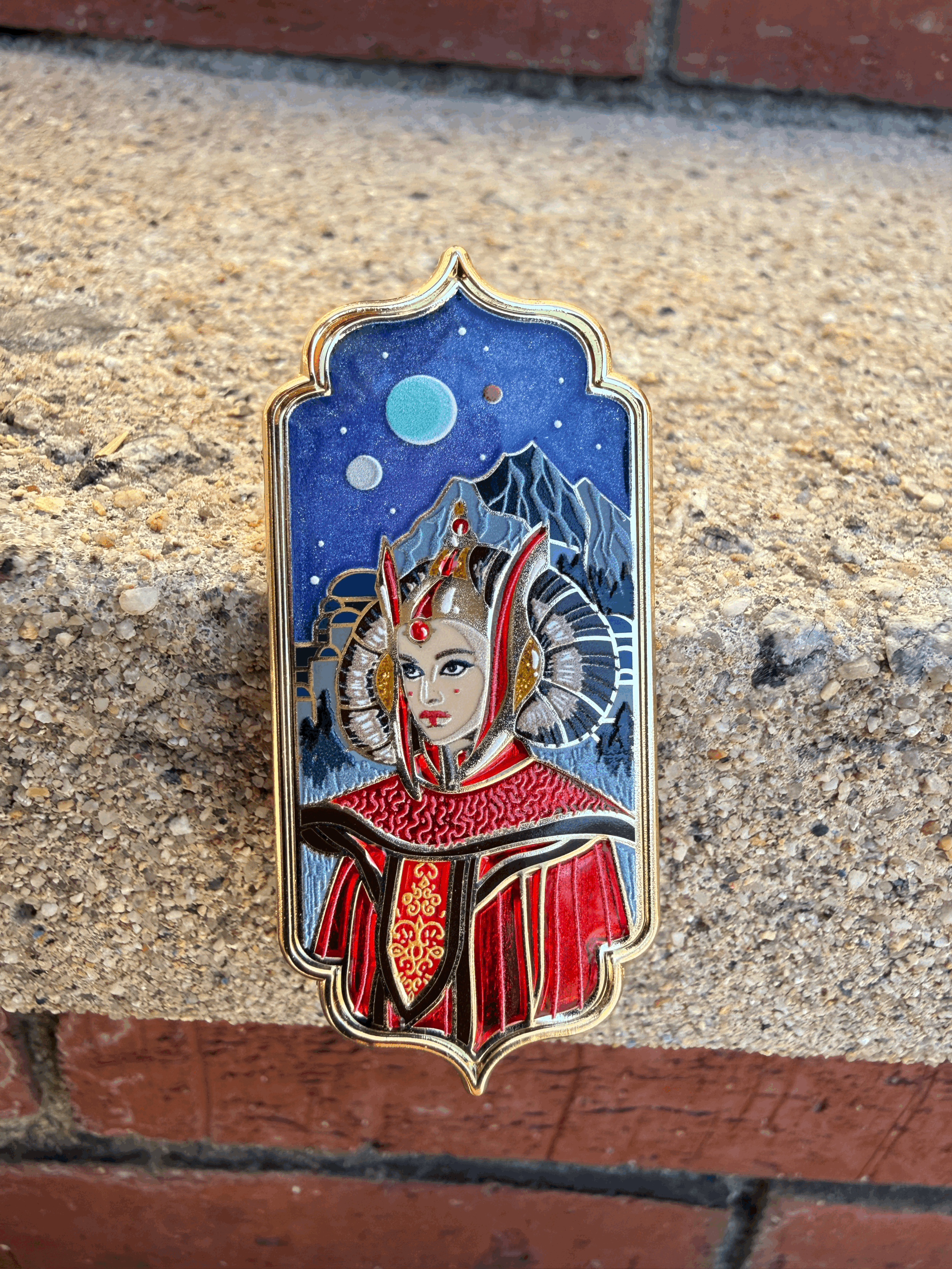 Space Queen Long Portrait Pin