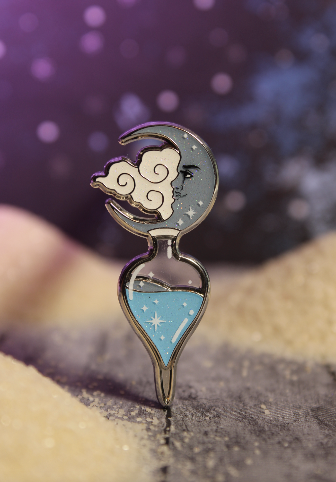 Night Moon Water Potion Pin