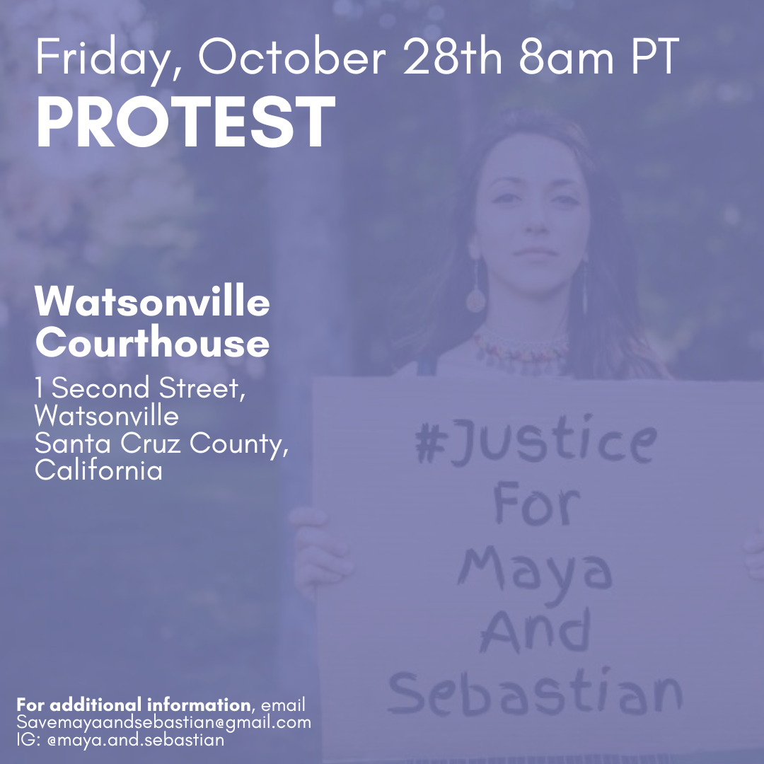 Protest in Santa Cruz, California: Justice for Maya and Sebastian Laing