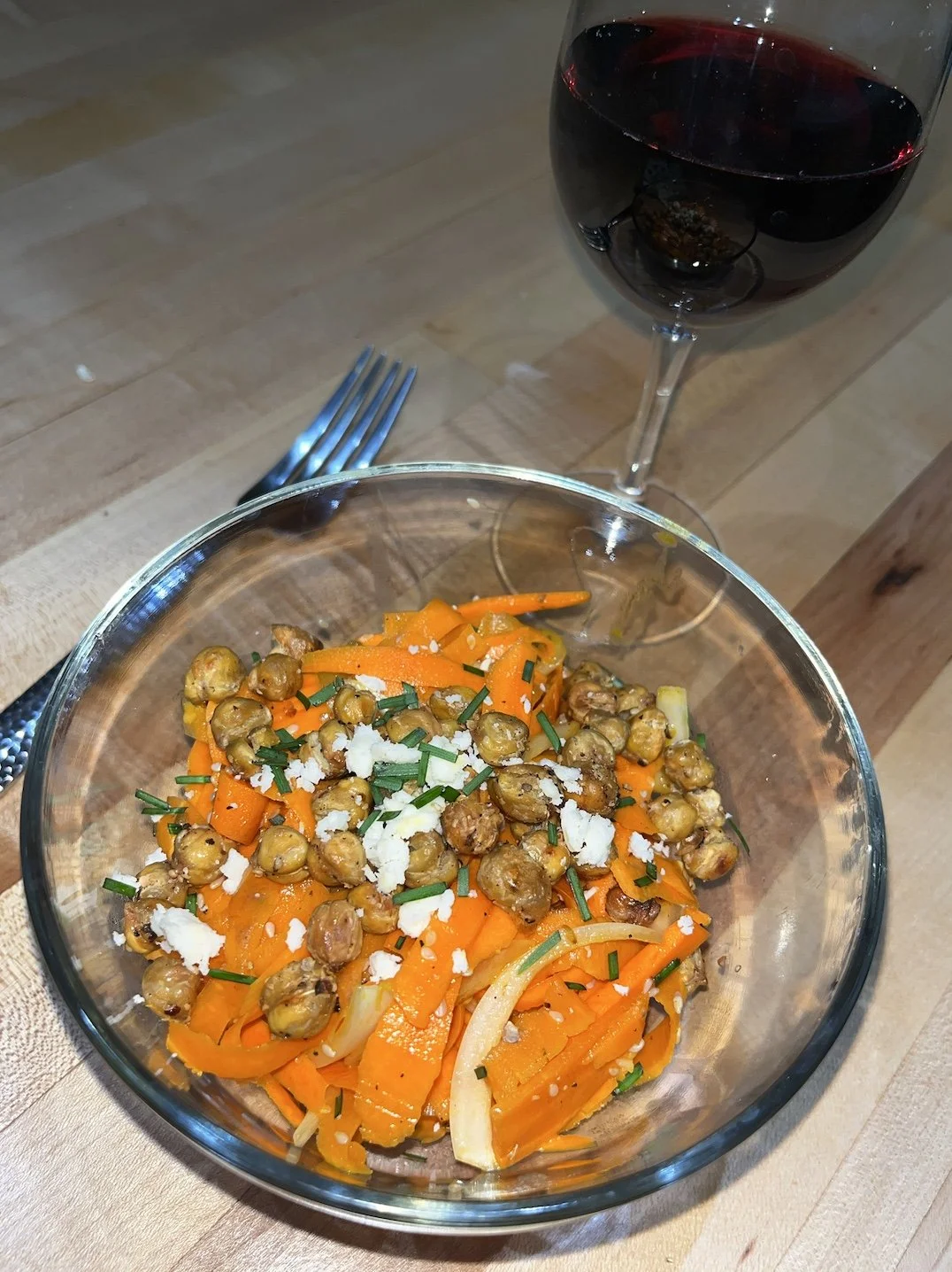 Carrot Salad with Roasted Chickpeas
