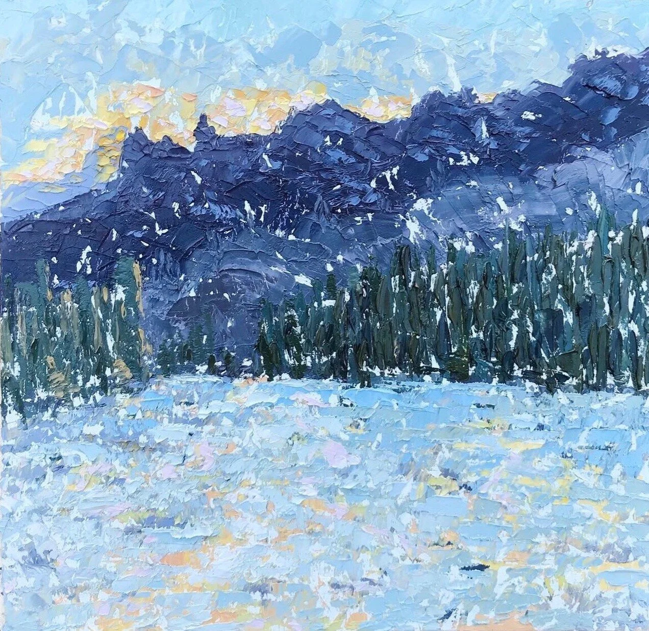 ** Hume Lake Sunrise :: 2019
(12¨ x 12¨ oil on panel)
