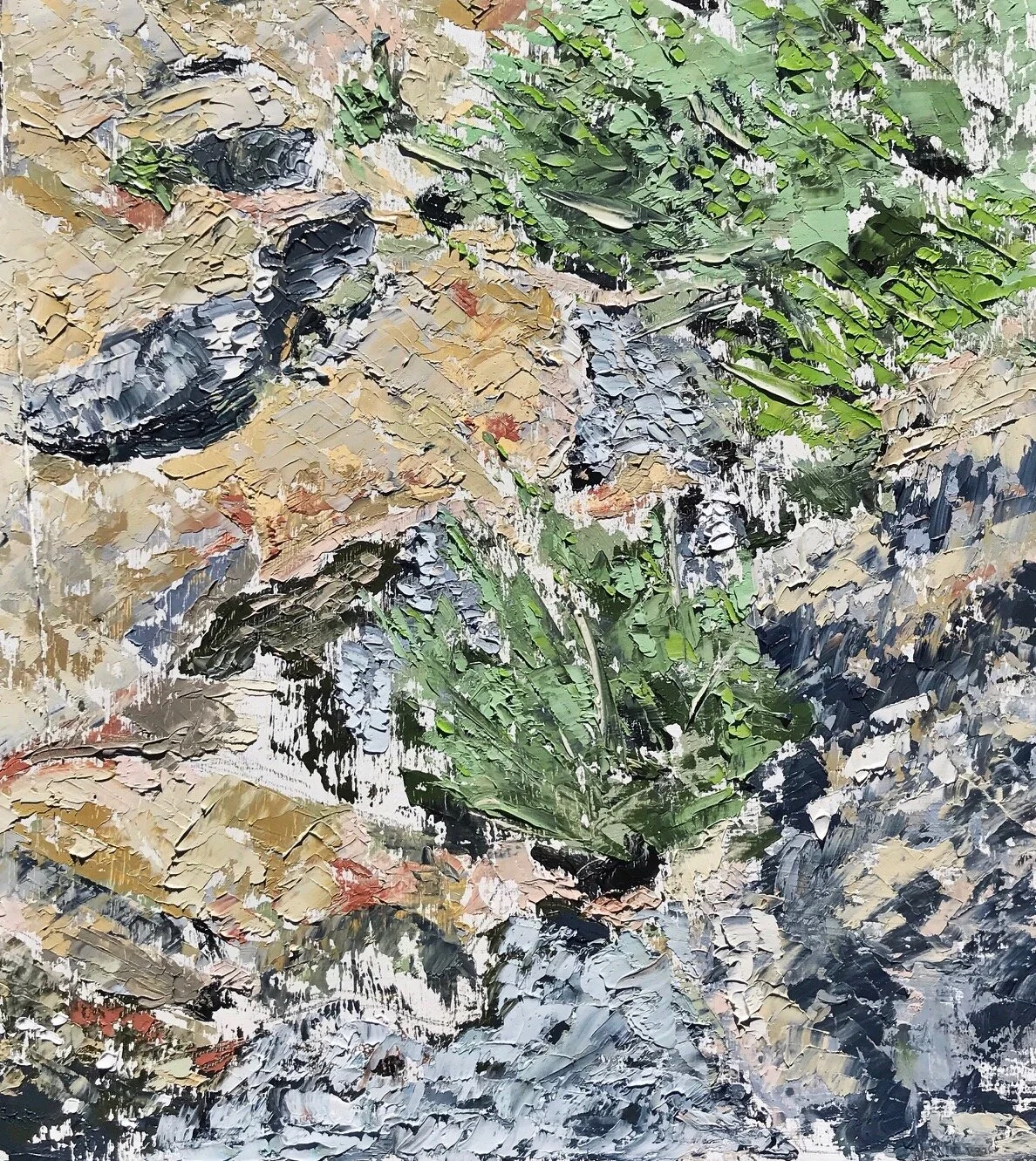 ** Behind the Dam :: 2018
(12¨ x 12¨ oil on panel)