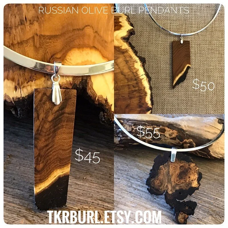 Burl Wood Jewelry for Mother&rsquo;s Day  TKRBurl.Etsy.com