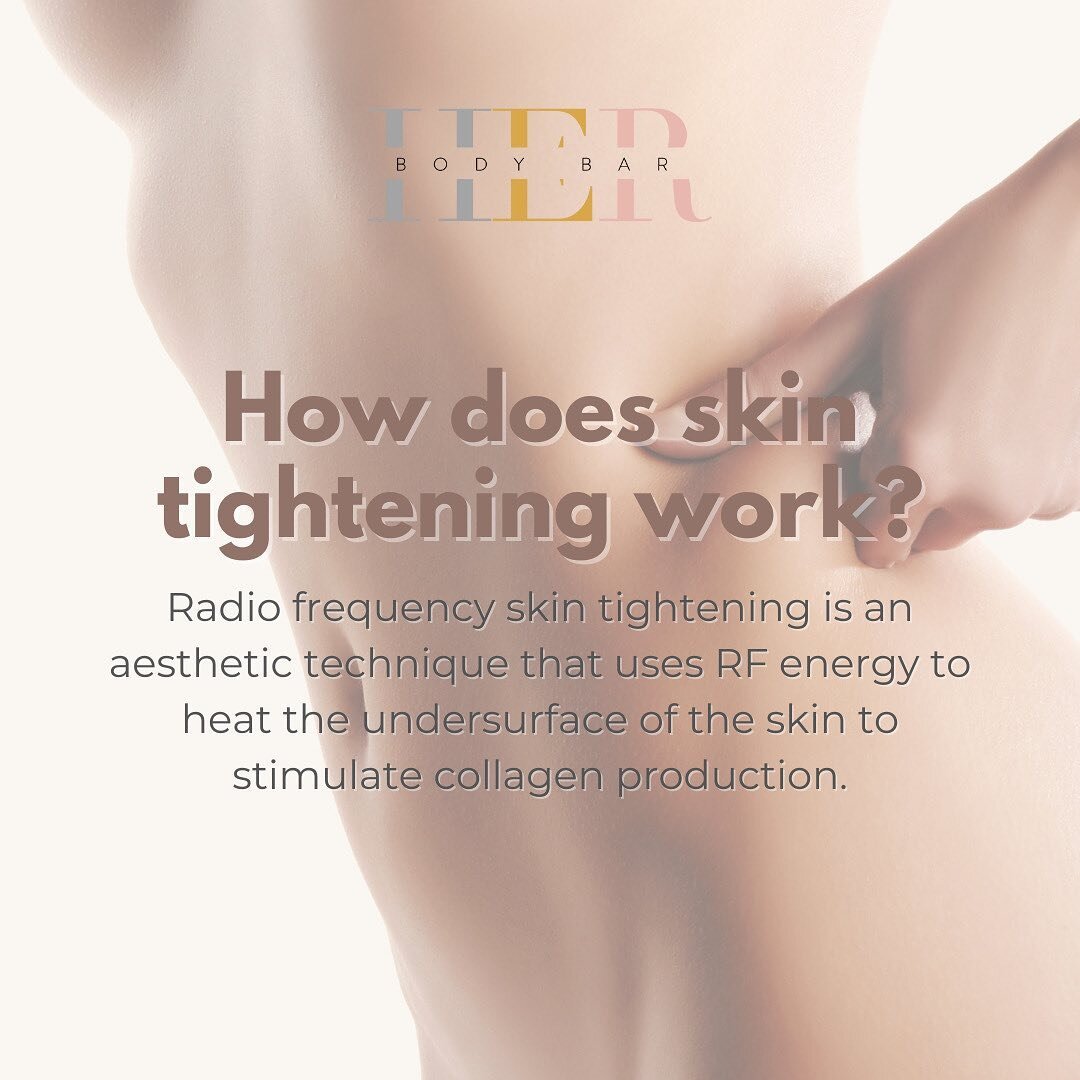 How long does RF skin tightening results last?
⠀⠀⠀⠀⠀⠀⠀⠀⠀
In most cases, Her Body Bar clients can expect RF skin tightening treatments to last over 12 months with proper maintenance and skincare. 💦🏋🏼&zwj;♀️🏃🏼&zwj;♀️
⠀⠀⠀⠀⠀⠀⠀⠀⠀
With ongoing treatme