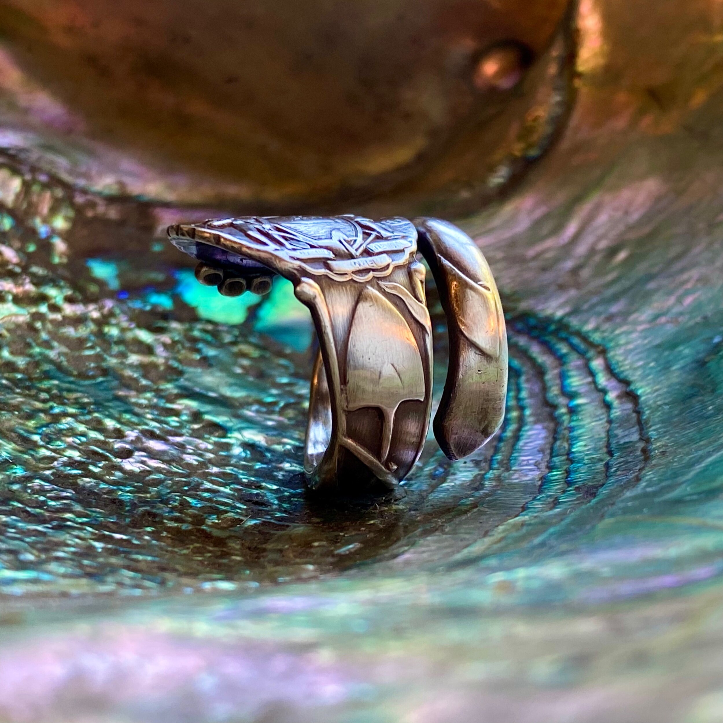 1890s San Francisco Sterling Spoon Ring - LadyForge Jewelry