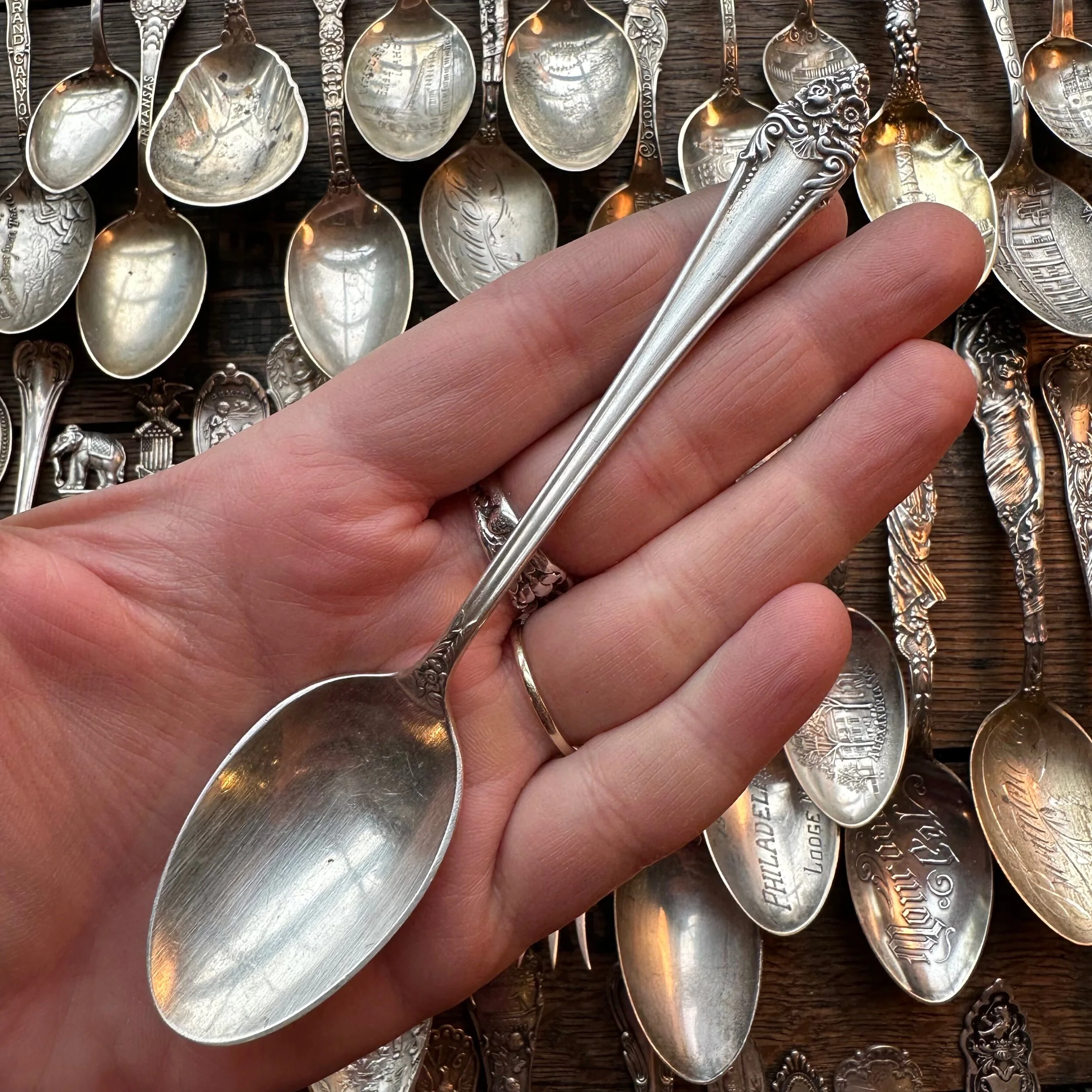 1941 Fragrance Sterling Spoon Ring - LadyForge Jewelry