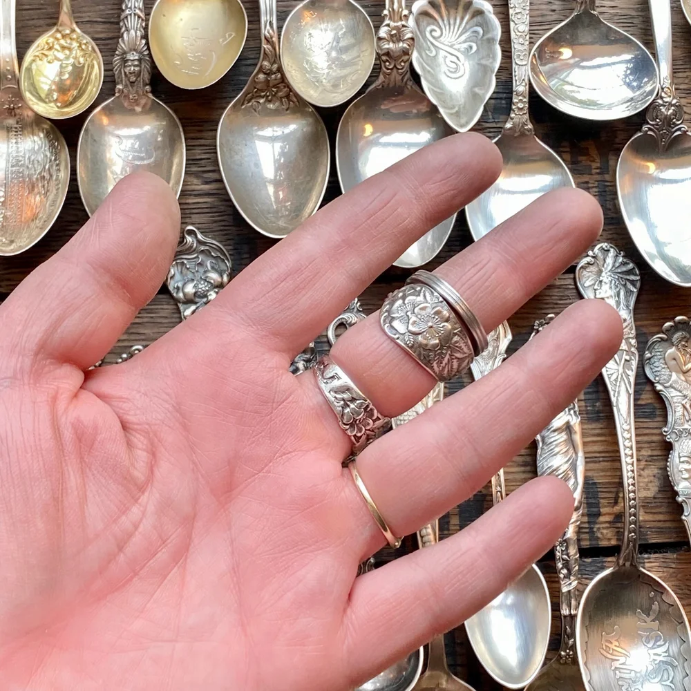 Rose gold deals spoon ring