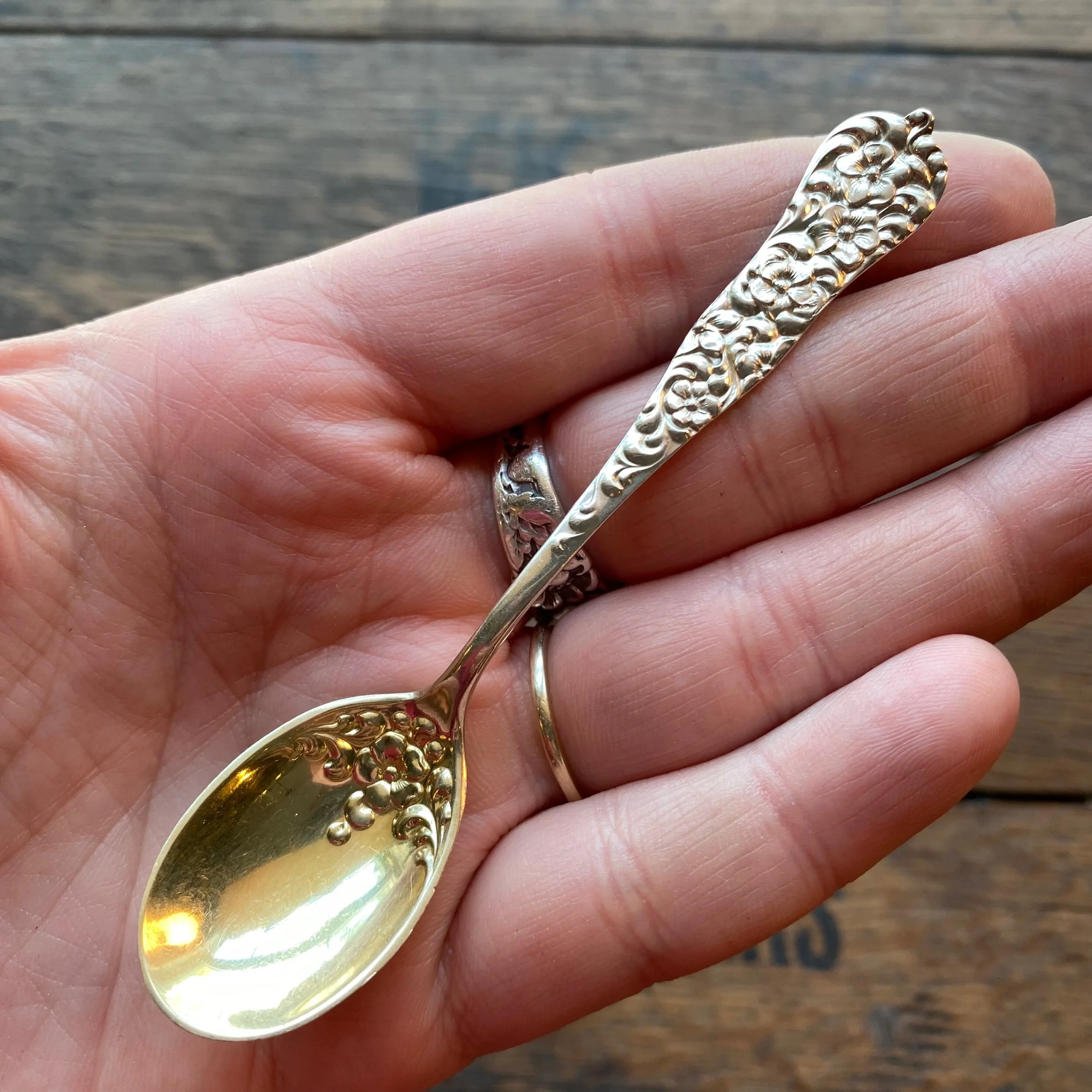 1888 Rococo Sterling Spoon Ring - LadyForge Jewelry