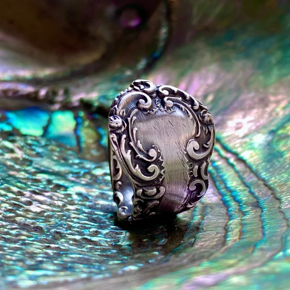 1900 Classic Colbert Sterling Spoon Ring — Spoon Rings | Lady Forge