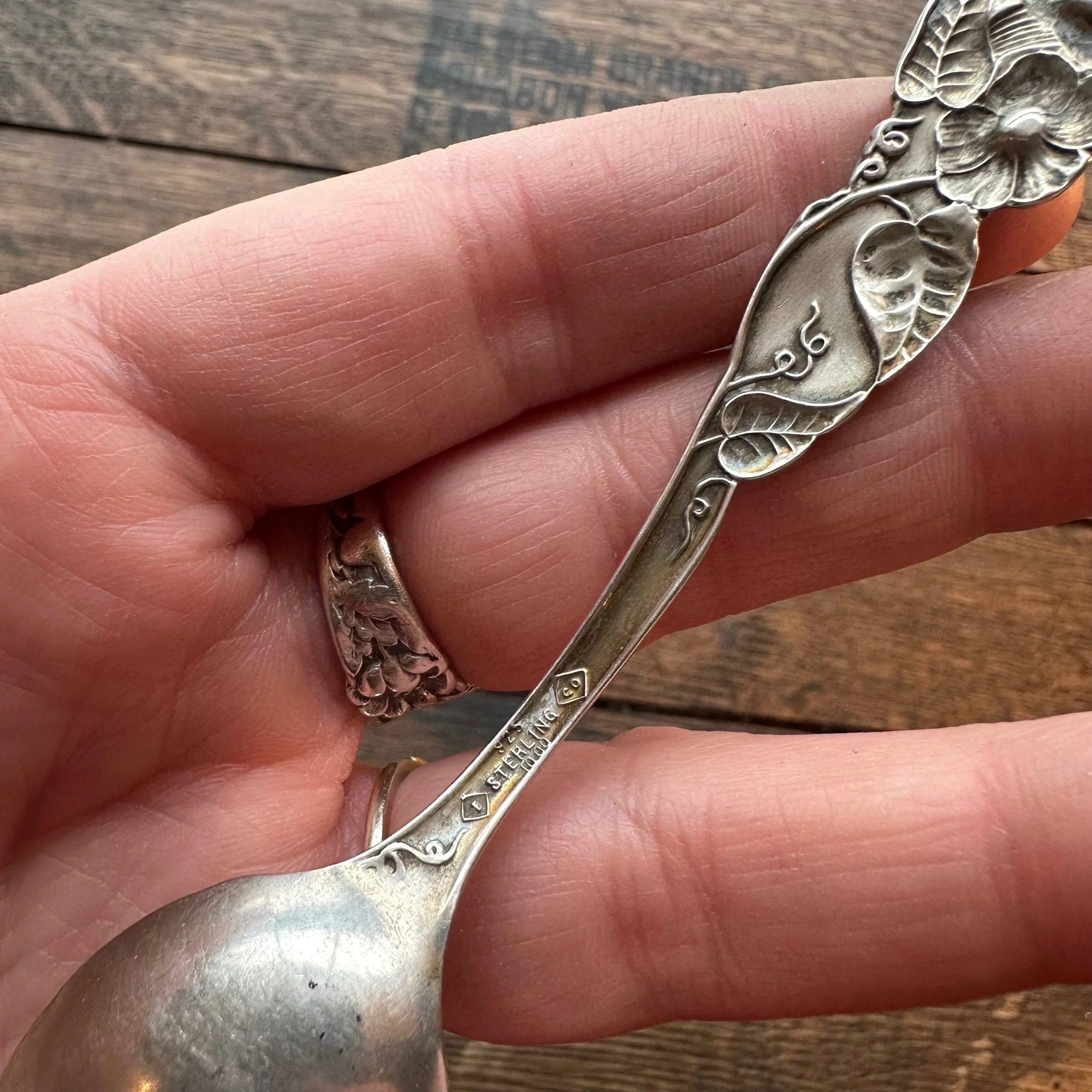 Morning Glory Sterling Spoon Ring - LadyForge Jewelry