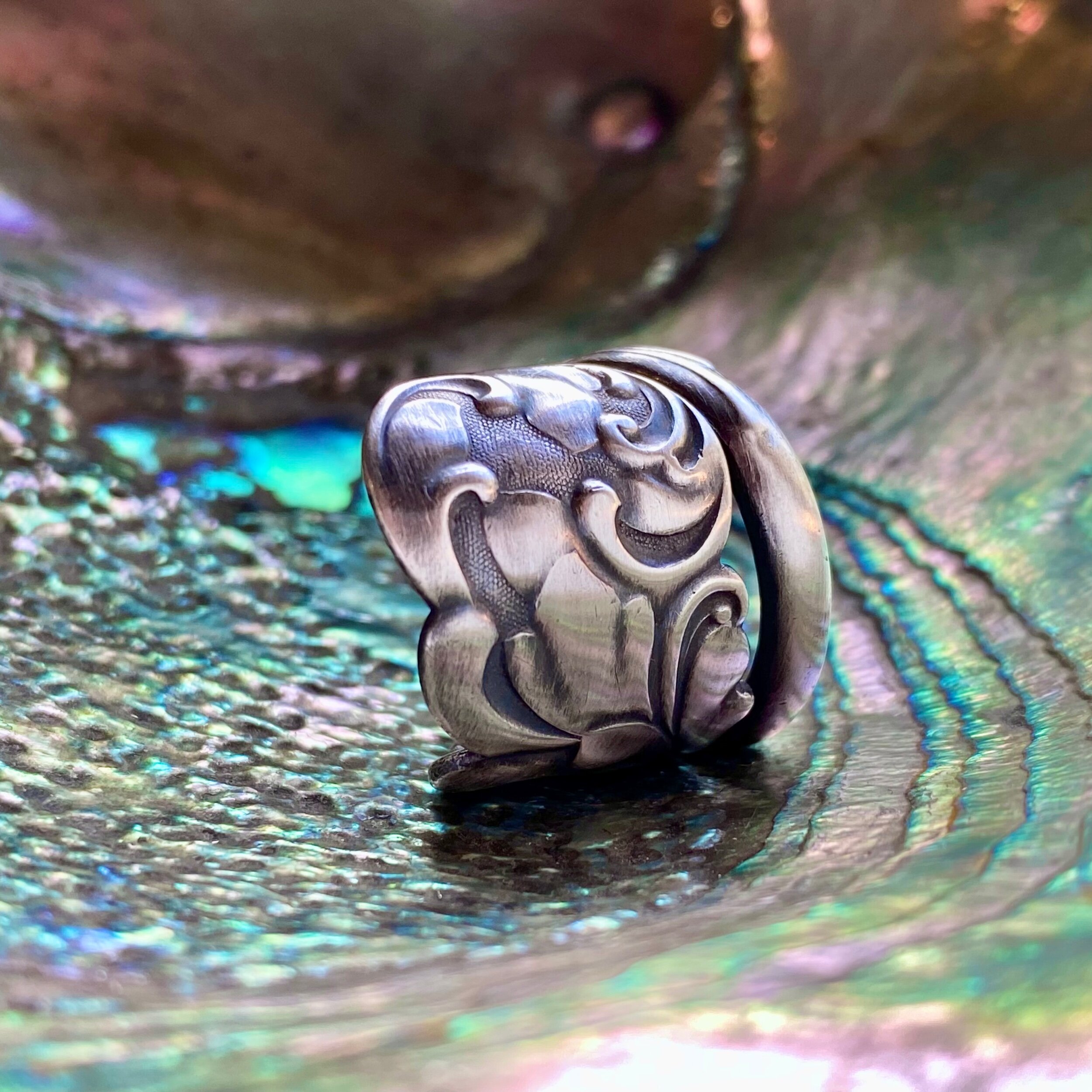 1889 Marquis Sterling Spoon Ring - LadyForge Jewelry