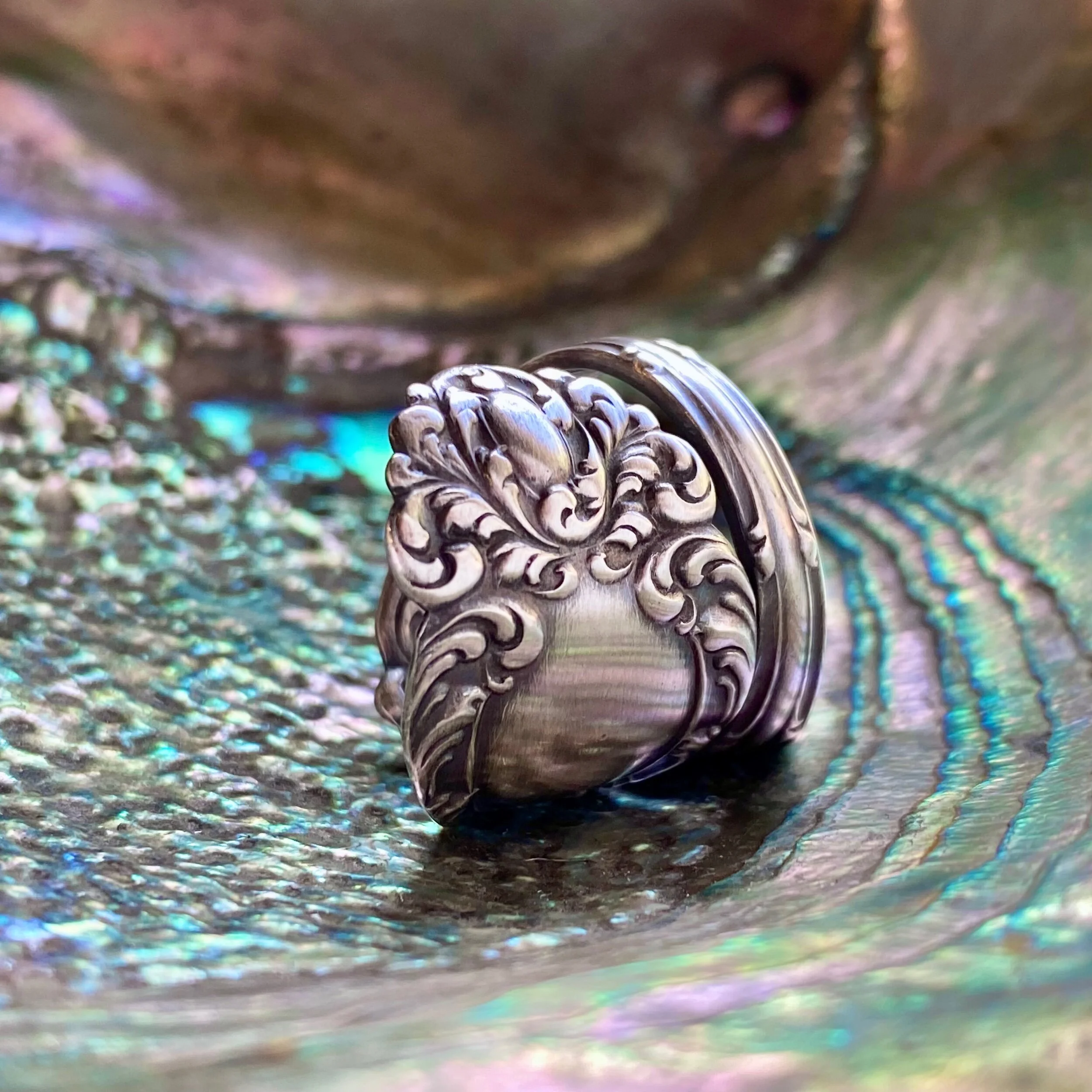 1895 Lucerne Sterling Spoon Ring - LadyForge Jewelry