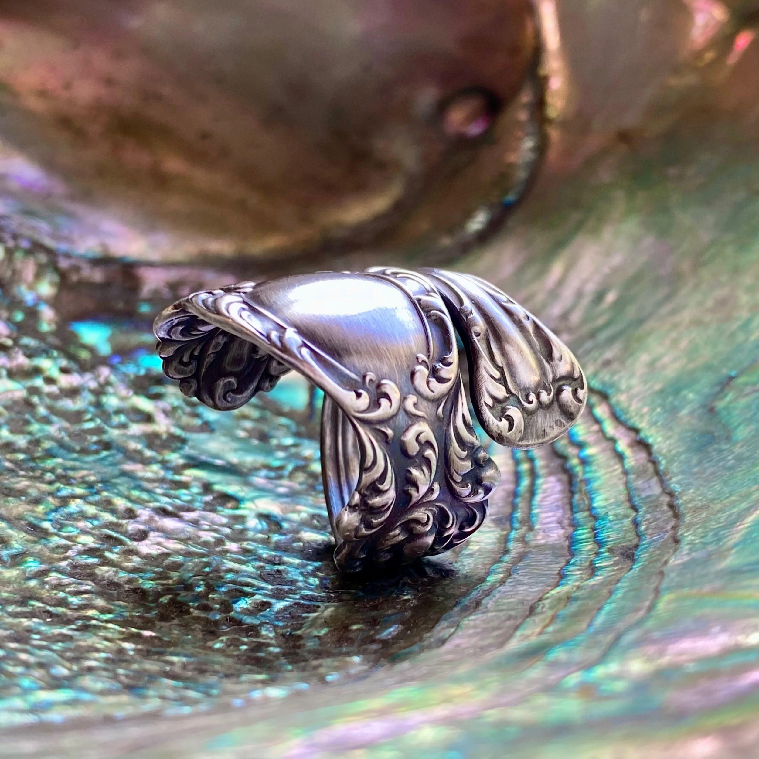 1895 Lucerne Sterling Spoon Ring - LadyForge Jewelry