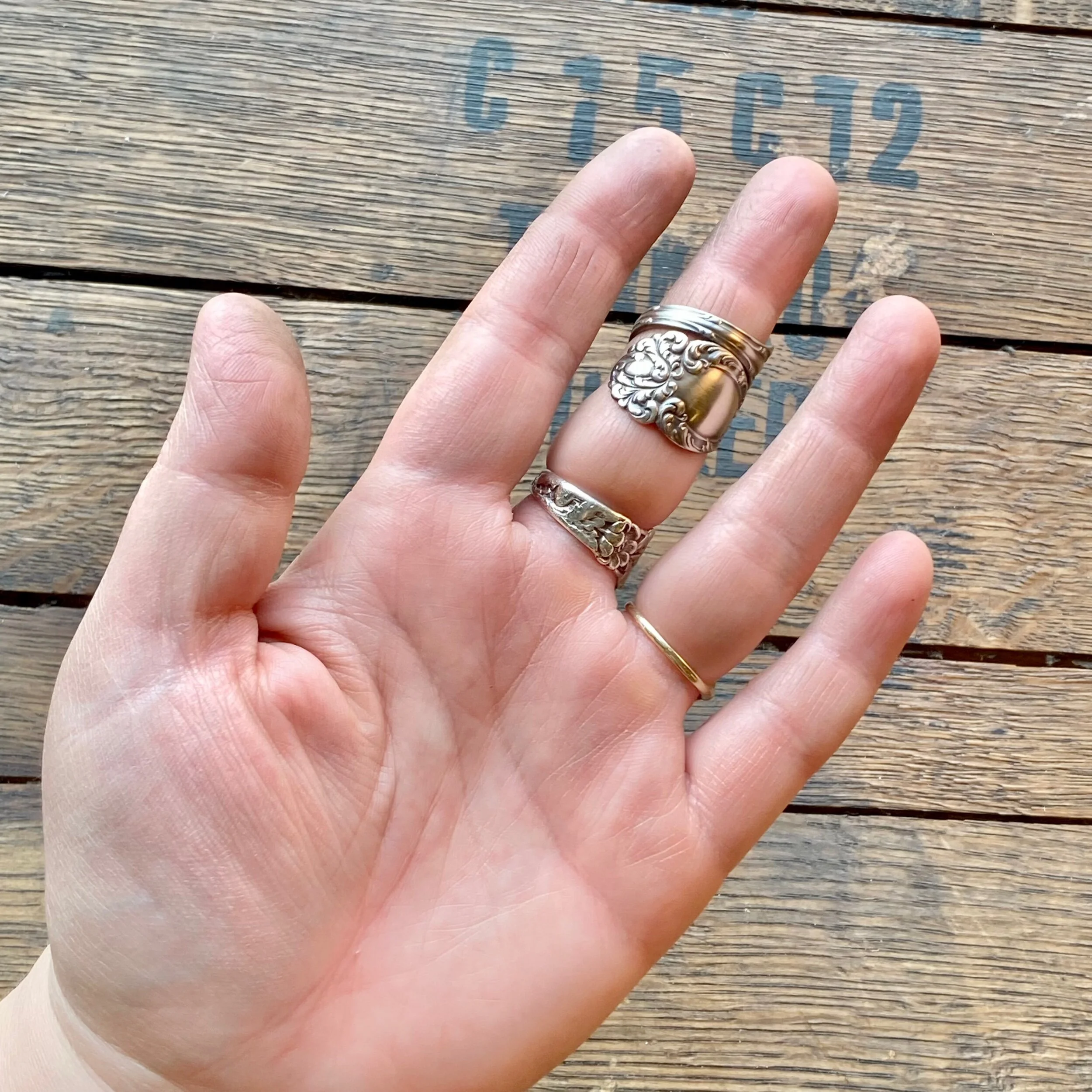 1895 Lucerne Sterling Spoon Ring - LadyForge Jewelry