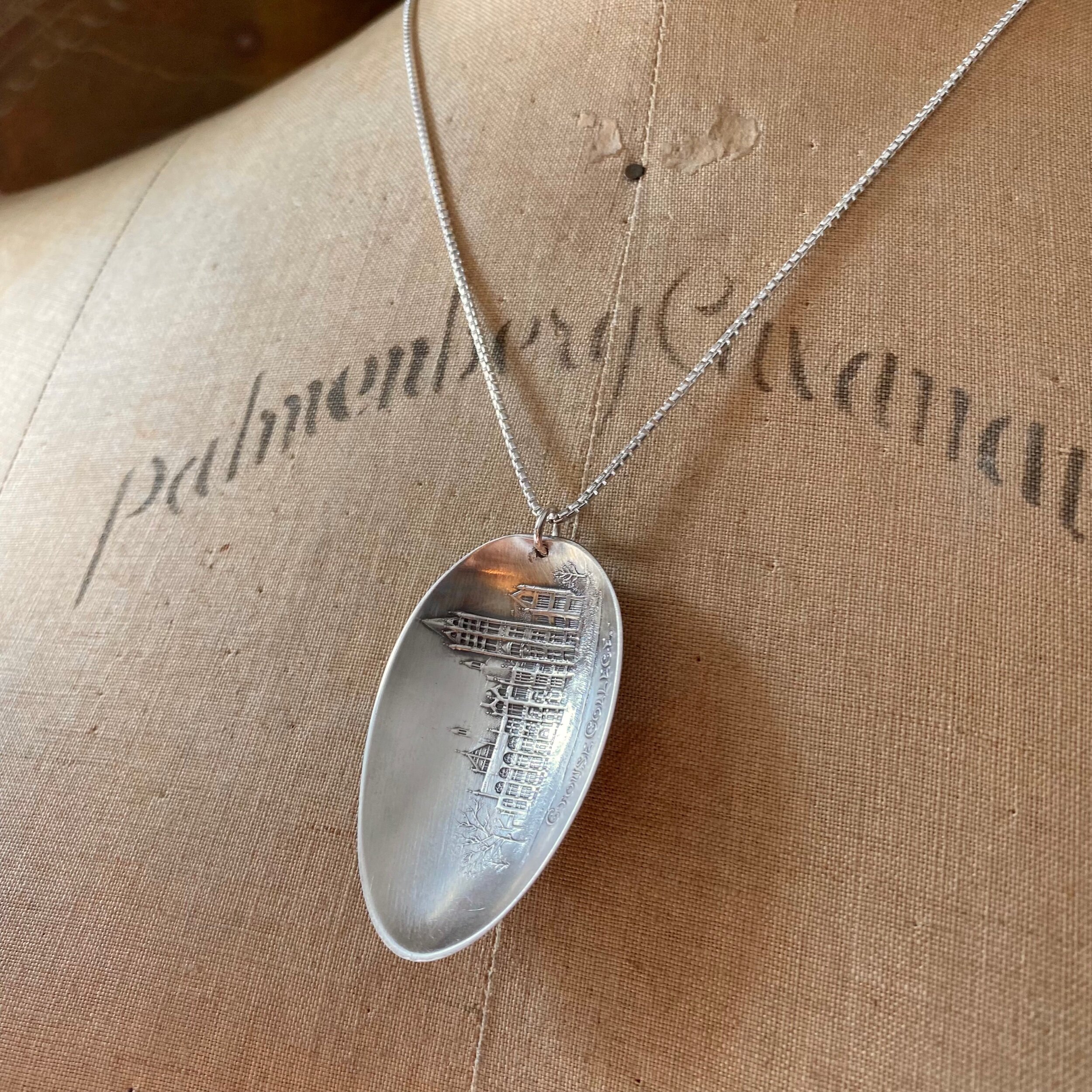 Crouse College Sterling Spoon Necklace - LadyForge Jewelry