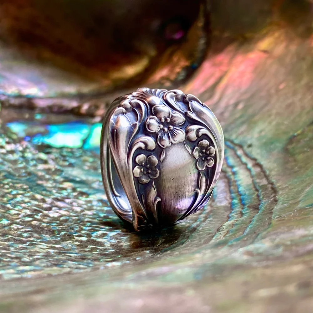 ビンテージ ALVIN STERLING純銀 フォーク Chateau Rose Vintage