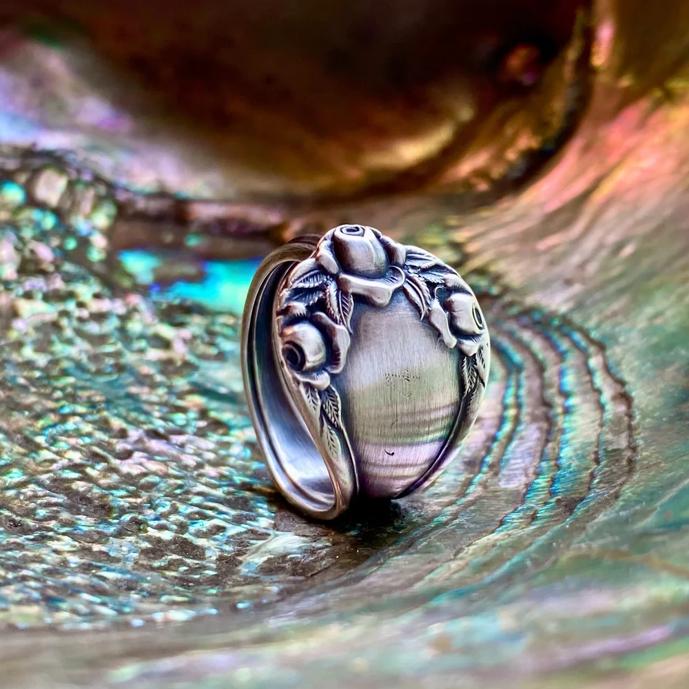 Rose spoon ring sale