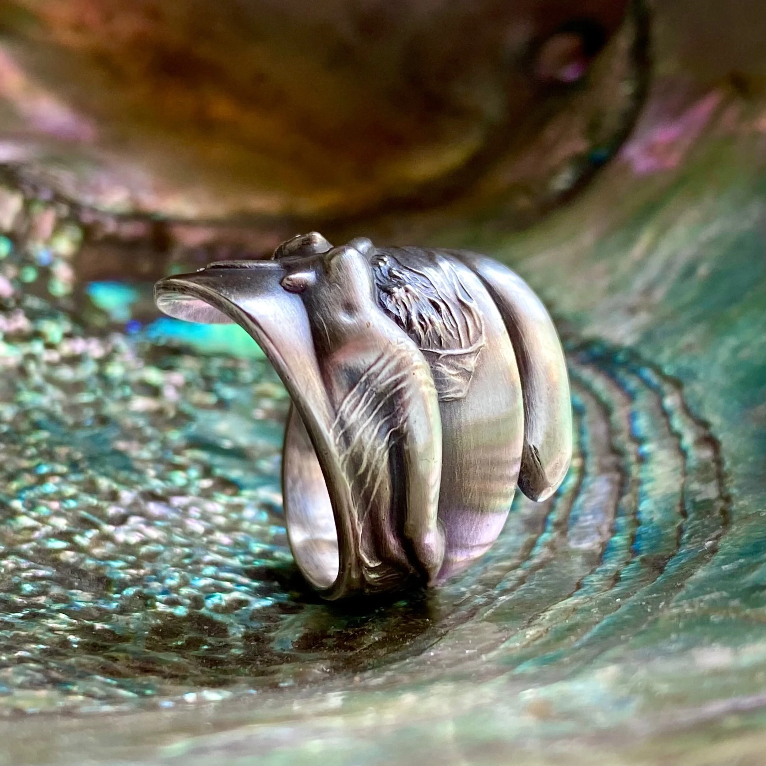 1895 Phoebe Sterling Spoon Ring - LadyForge Jewelry