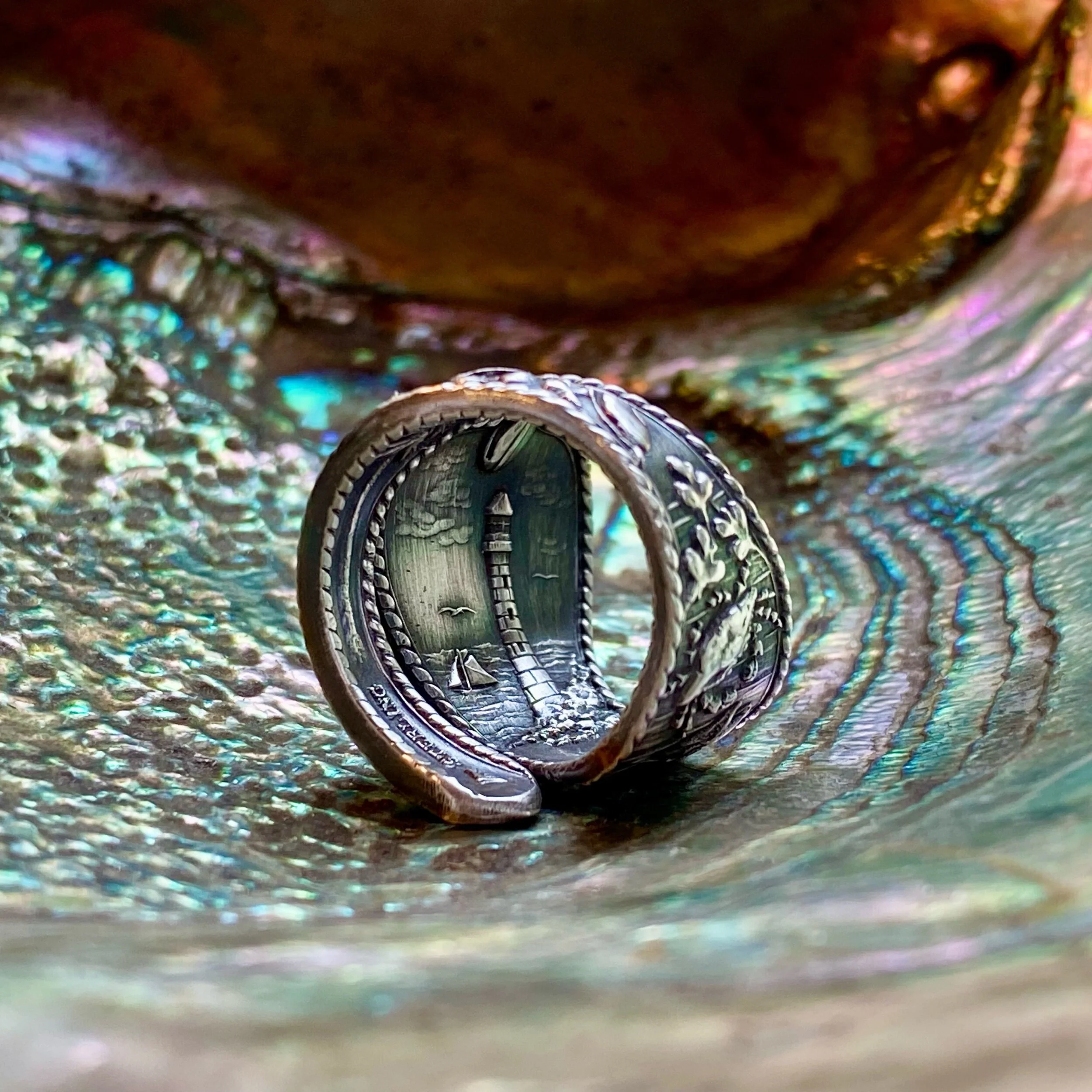 Life Nautical Sterling Spoon Ring - LadyForge Jewelry