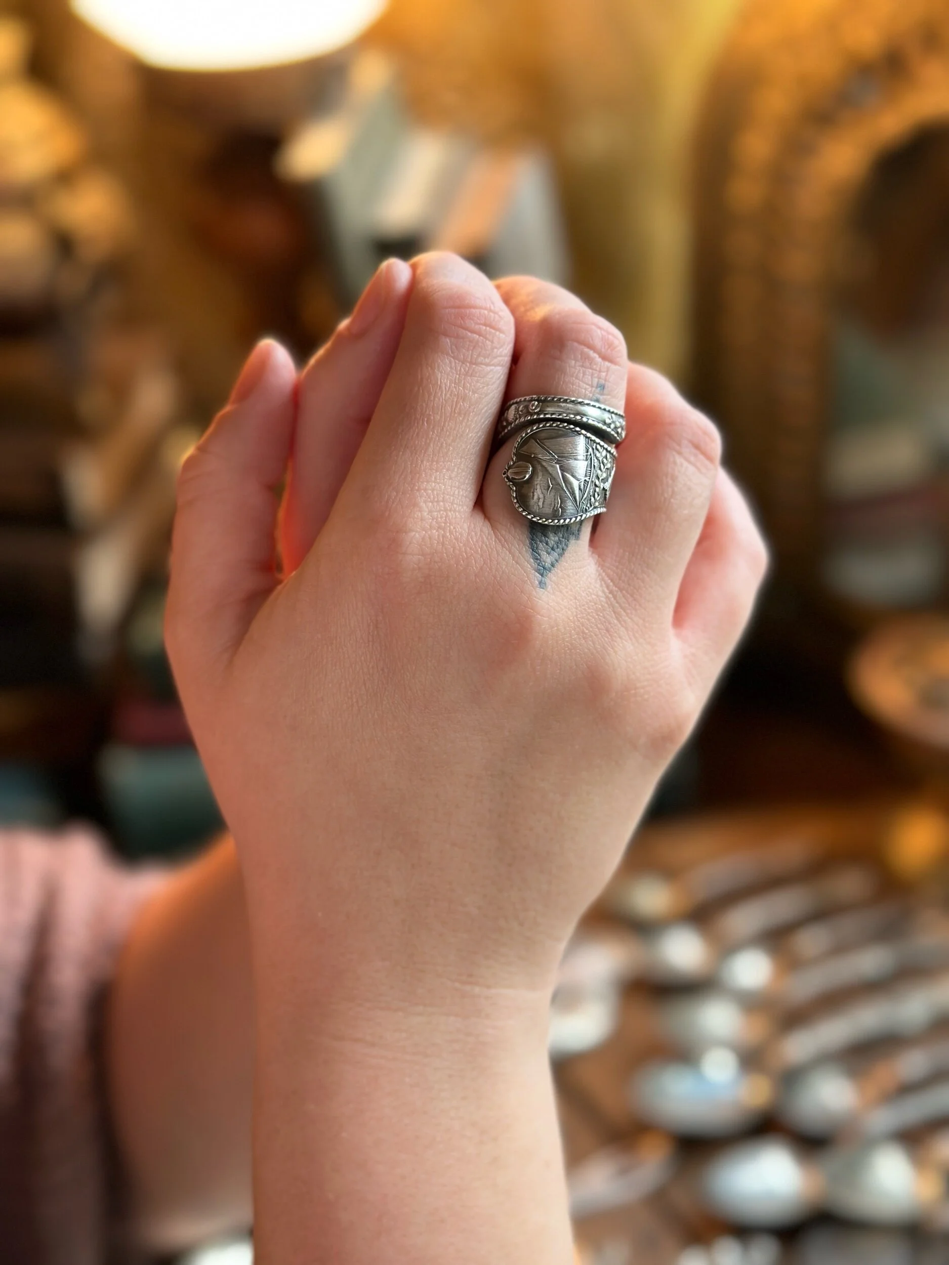 Life Nautical Sterling Spoon Ring - LadyForge Jewelry